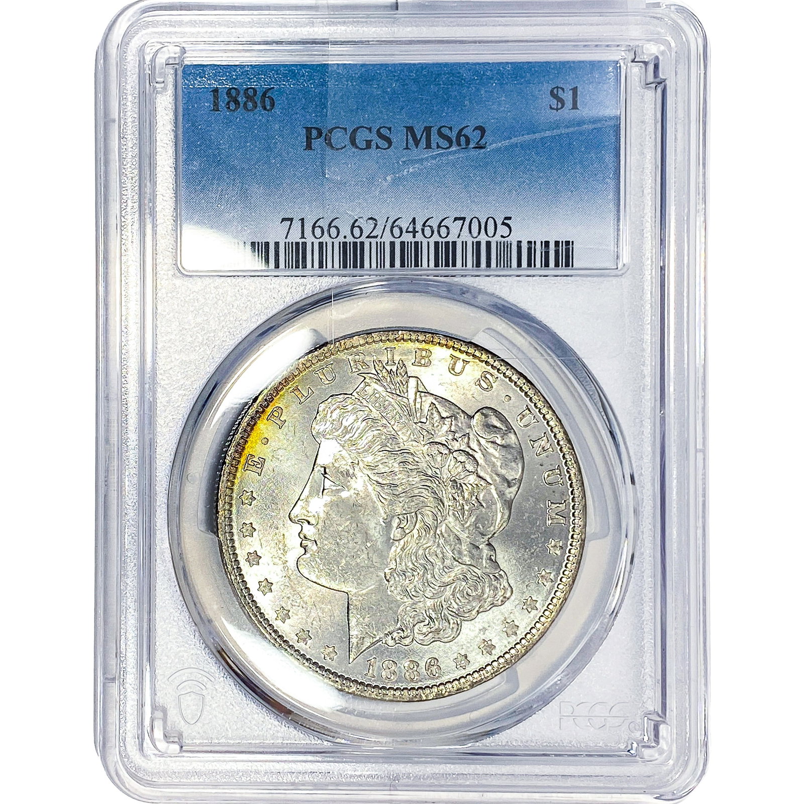 1886 Morgan Silver Dollar PCGS MS62: 1886 Morgan Silver Dollar PCGS MS62