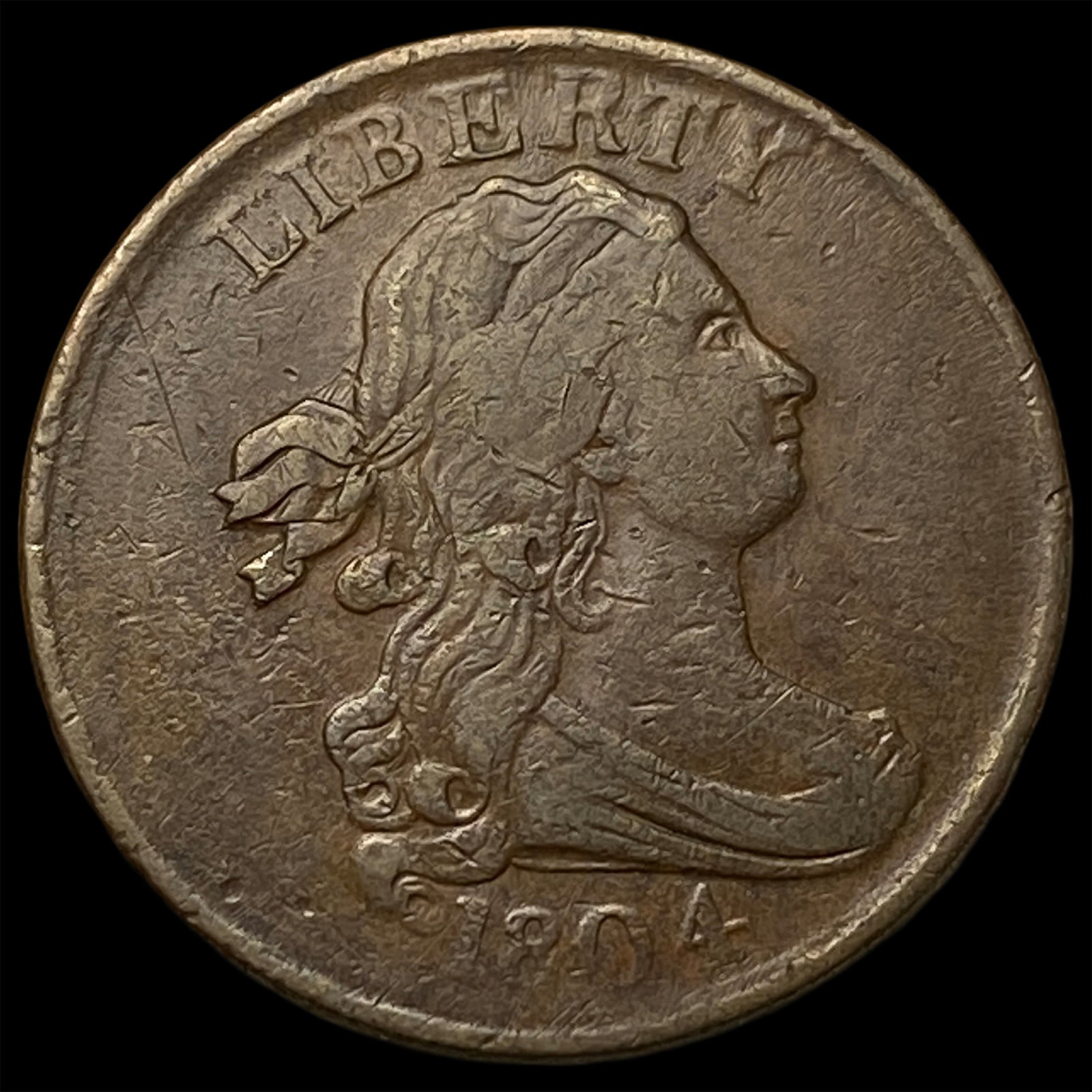 1804 Draped Bust Half Cent NEARLY UNCIRCULATED (1 of 2)