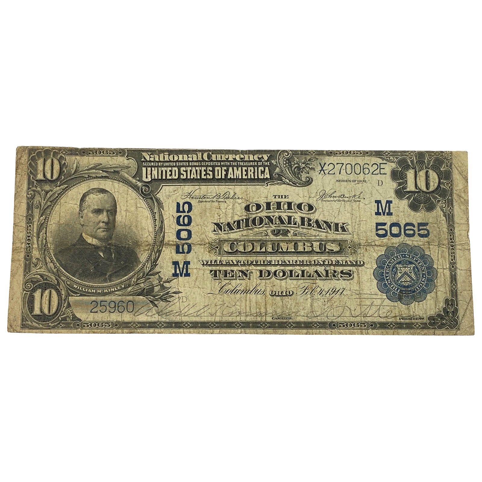 1902 $10 National Bank Note - Colombus, OH (1 of 2)