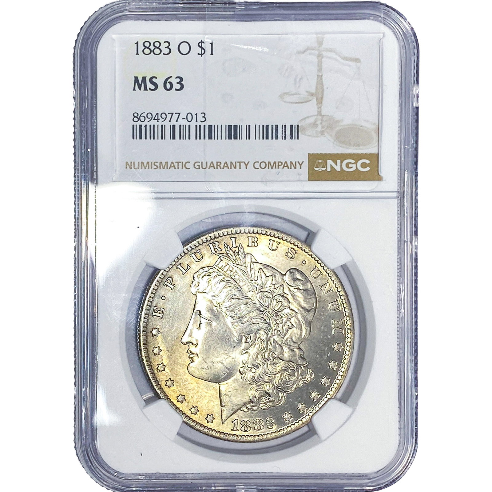 1883-O Morgan Silver Dollar NGC MS63: 1883-O Morgan Silver Dollar NGC MS63