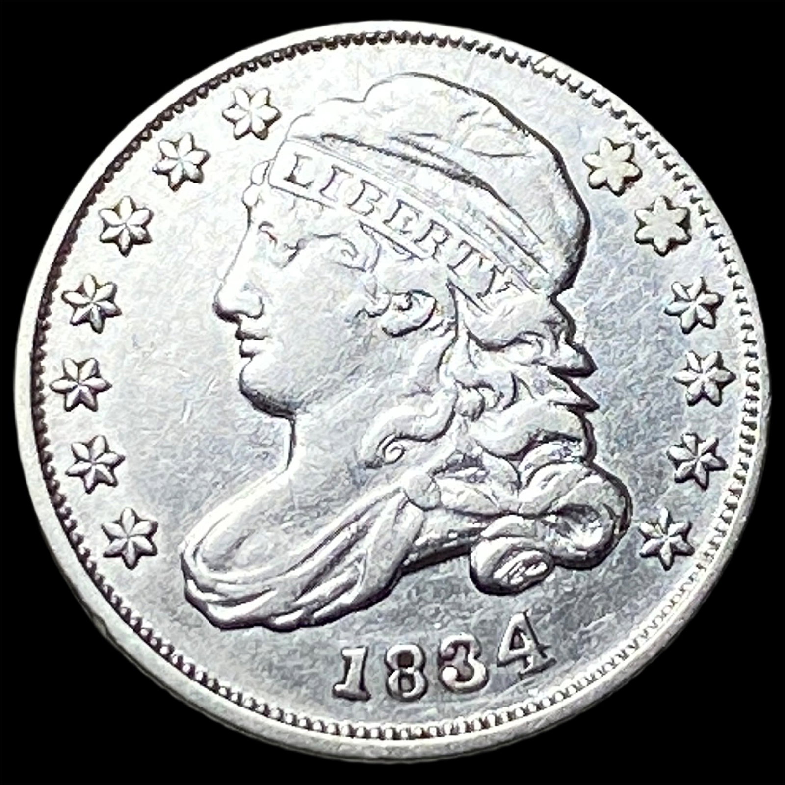 1834 Silver Capped Bust Dime NEARLY UNCIRCULATED (1 of 2)
