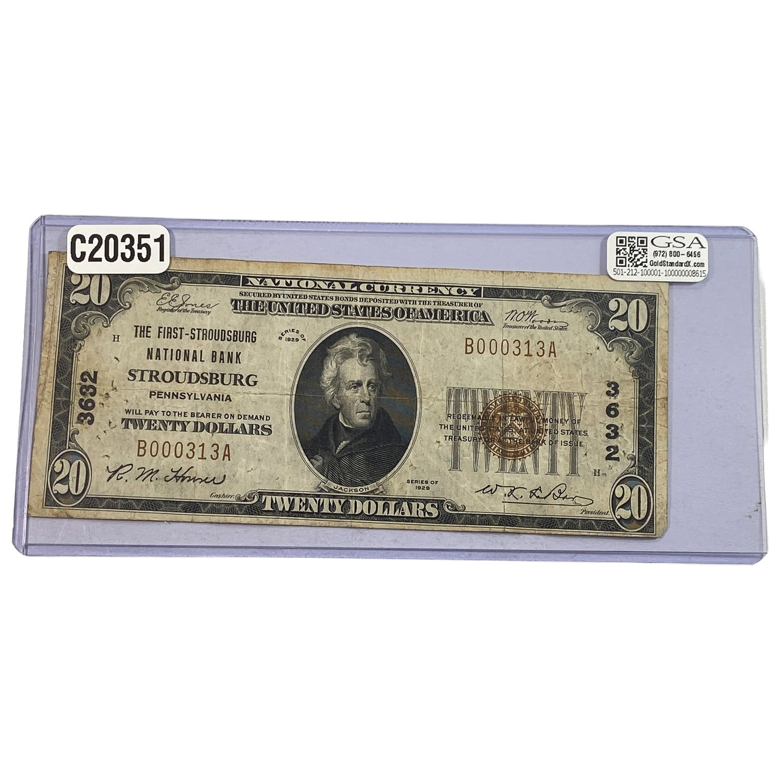 1929 $20 First Stroudsburg (1 of 2)