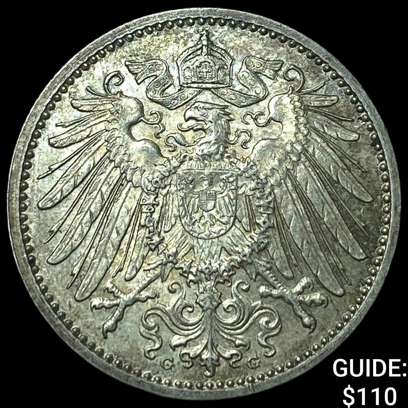 1914-G Germany Silver 1 Mark: 1914-G Germany Silver 1 Mark