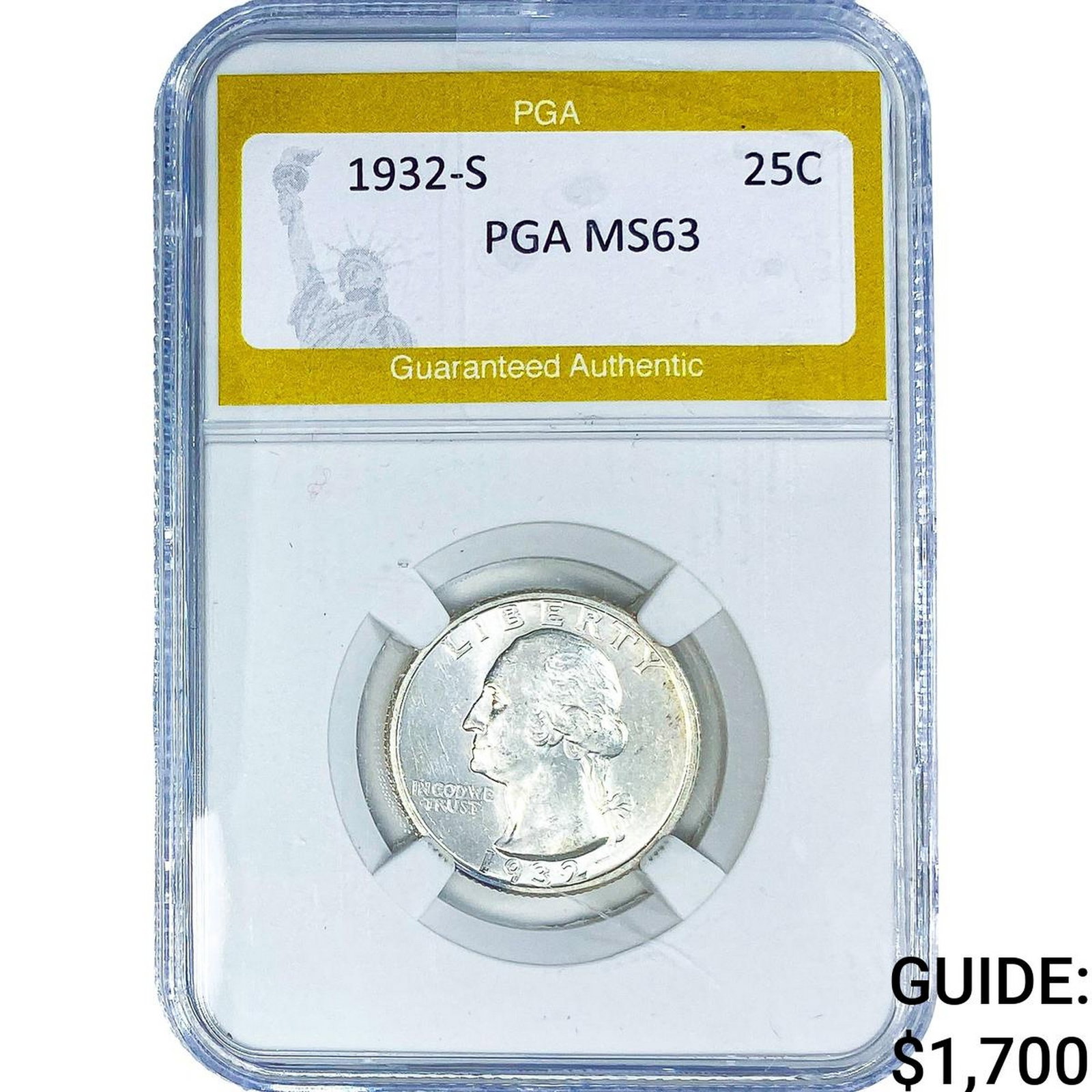 1932-S Washington Silver Quarter PGA MS63 (1 of 2)
