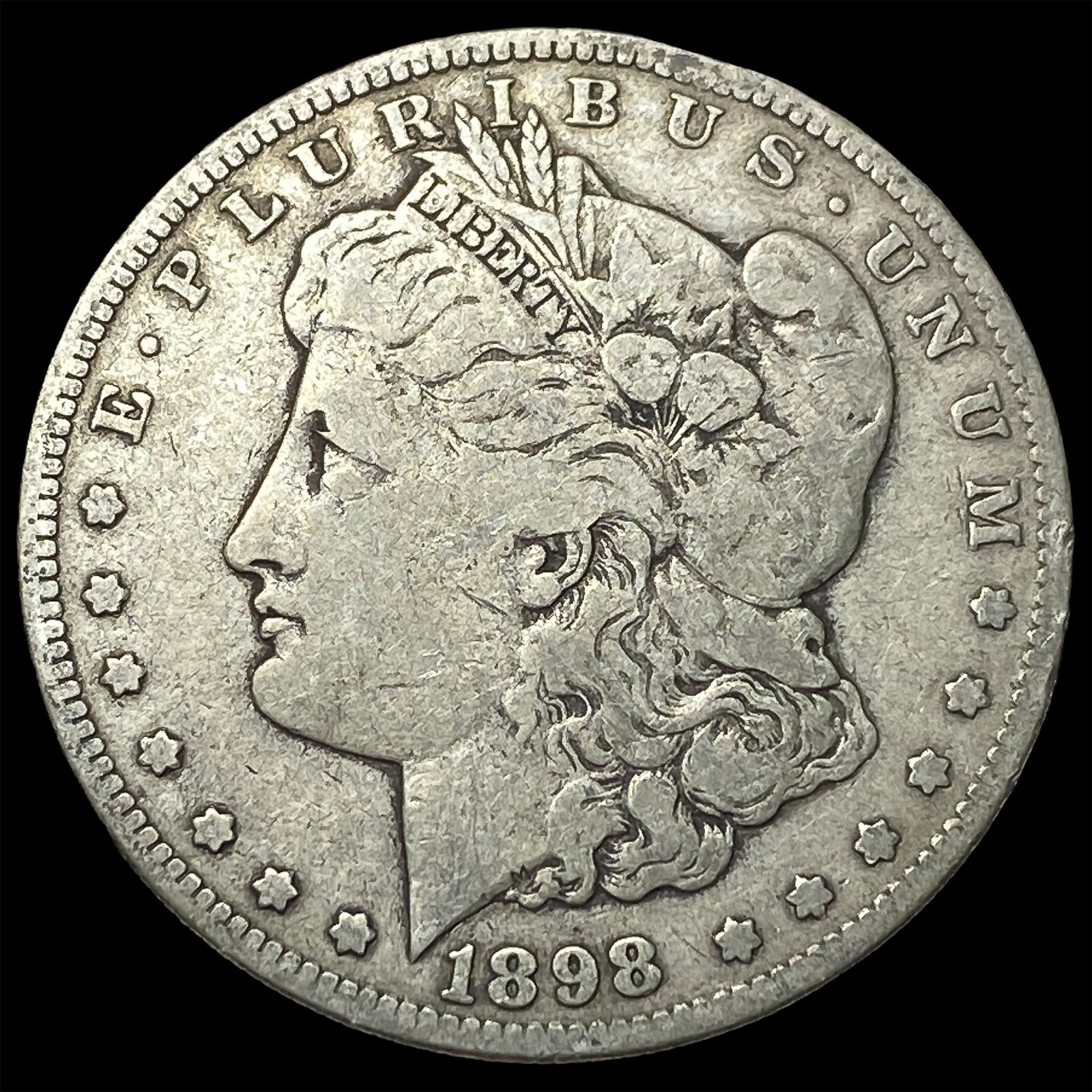 1898-S Silver Morgan Dollar ABOUT UNCIRCULATED: 1898-S Silver Morgan Dollar ABOUT UNCIRCULATED