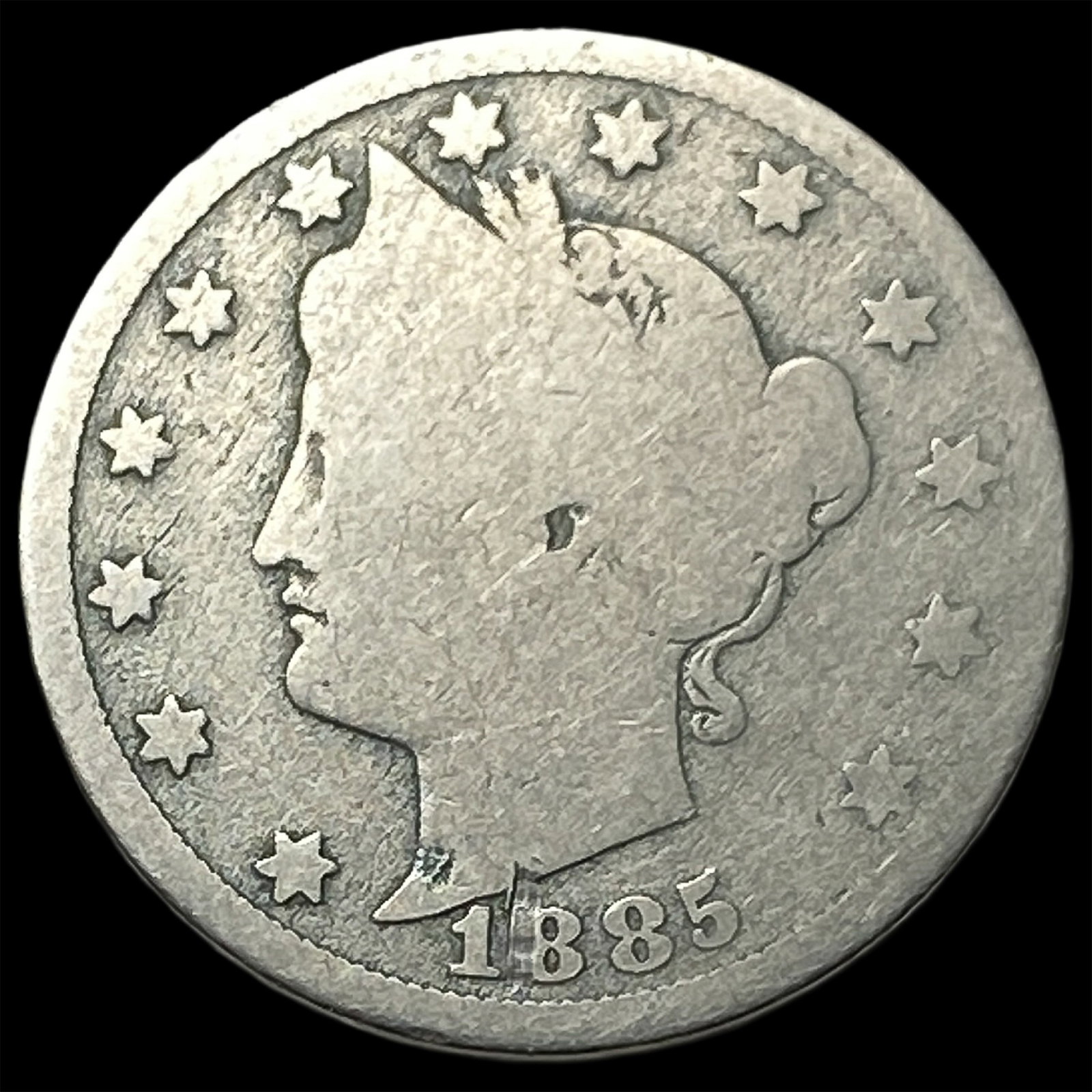 1885 Liberty Head Nickel NICELY CIRCULATED: 1885 Liberty Head Nickel NICELY CIRCULATED
