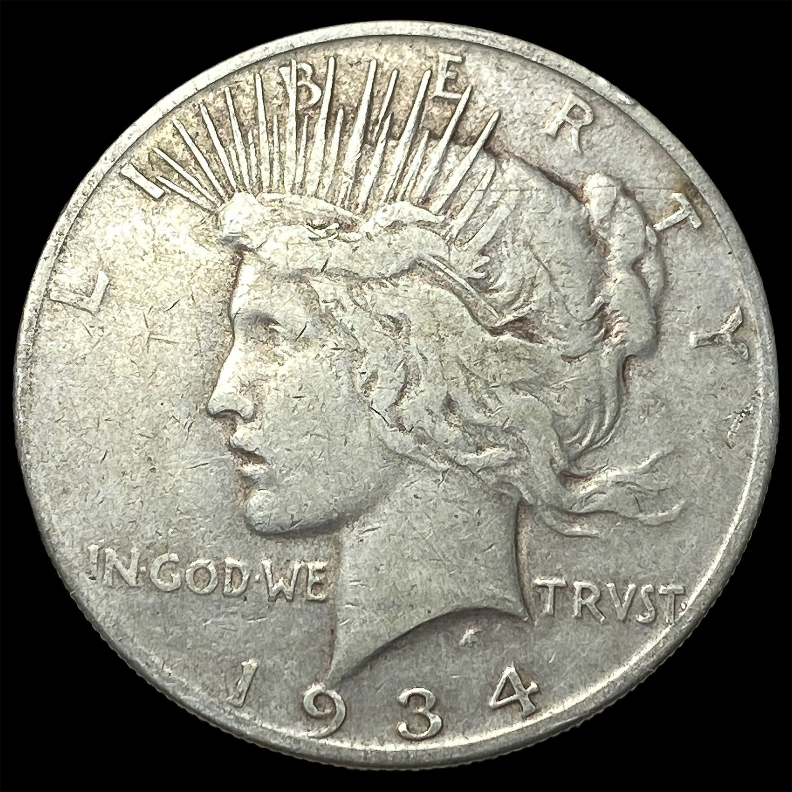 1934-S Peace Silver Dollar LIGHTLY CIRCULATED (1 of 2)