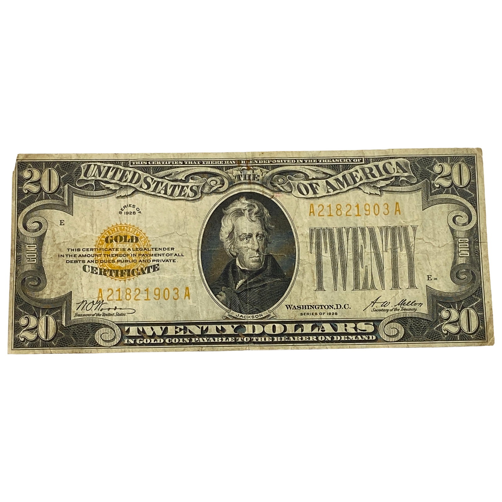 1928 $20 Gold Certificate: 1928 $20 Gold Certificate