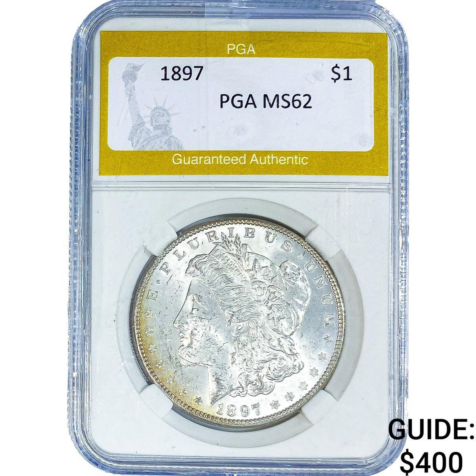 1897 Morgan Silver Dollar PGA MS62: 1897 Morgan Silver Dollar PGA MS62