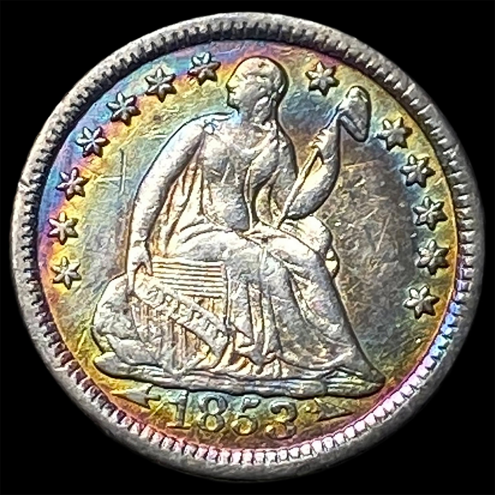 1853-O Arrows Seated Liberty Half Dime HIGH GRADE: 1853-O Arrows Seated Liberty Half Dime HIGH GRADE