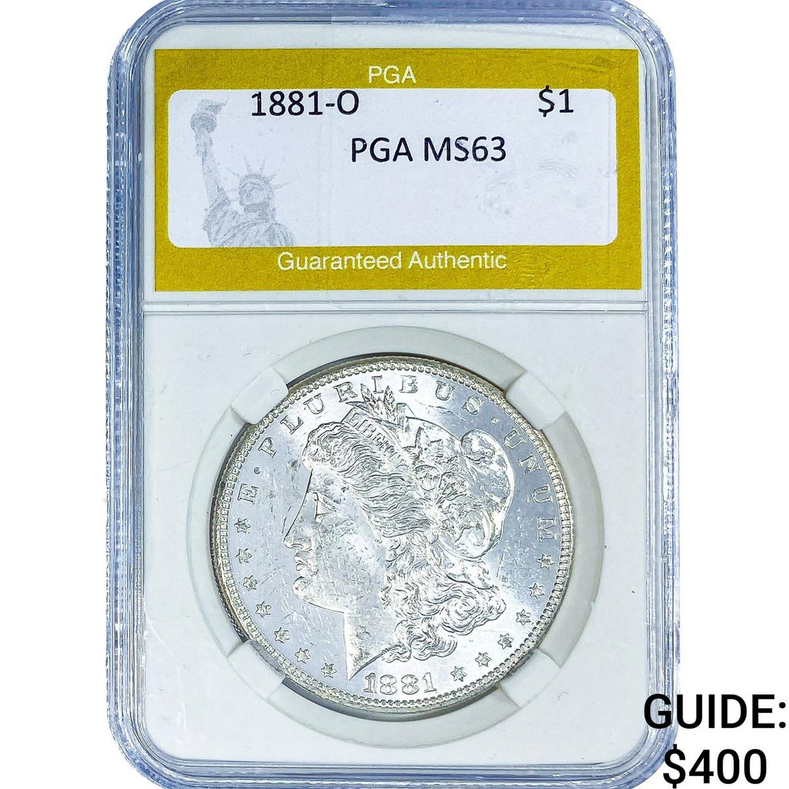 1881-O Morgan Silver Dollar PGA MS63: 1881-O Morgan Silver Dollar PGA MS63