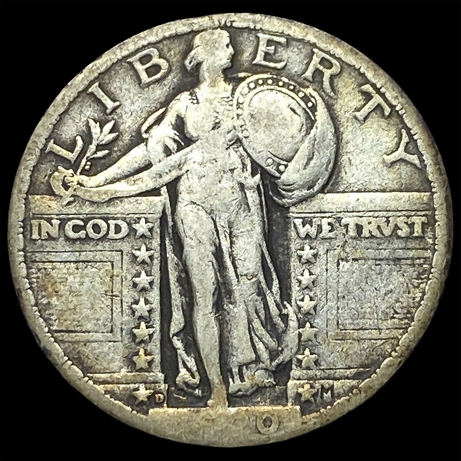 1920-D Silver Standing Liberty Quarter LIGHTLY CIRCULATED: 1920-D Silver Standing Liberty Quarter LIGHTLY CIRCULATED