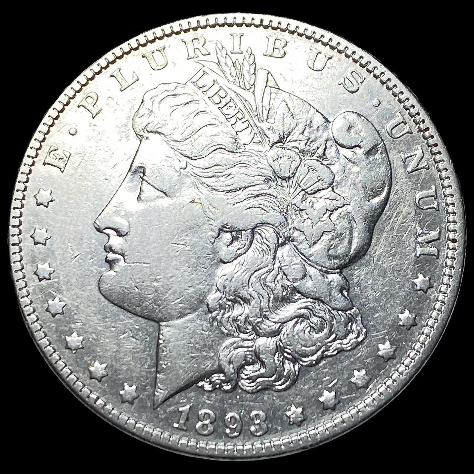 1893 Morgan Silver Dollar NEARLY UNCIRCULATED: 1893 Morgan Silver Dollar NEARLY UNCIRCULATED