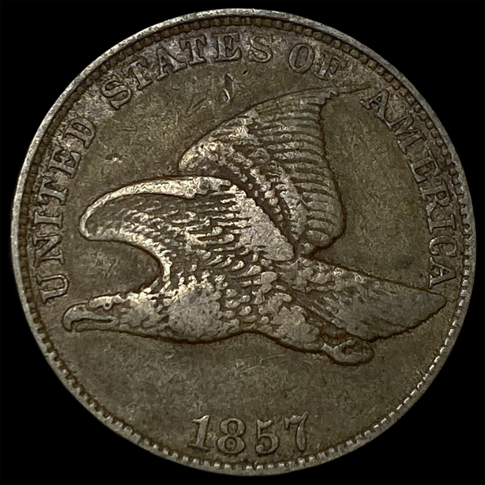 1857 Flying Eagle Cent NEARLY UNCIRCULATED: 1857 Flying Eagle Cent NEARLY UNCIRCULATED