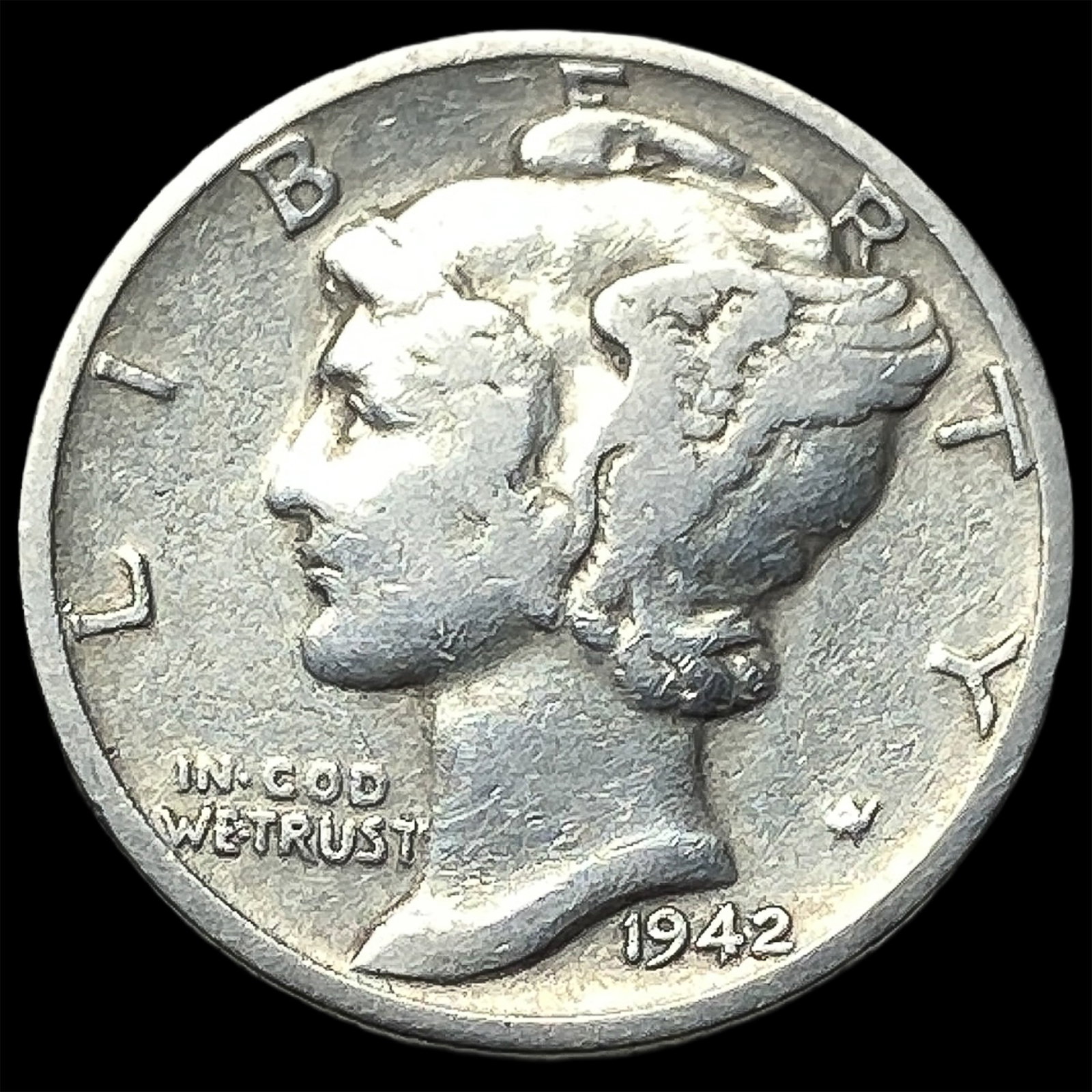 1942/1-D Silver Mercury Dime LIGHTLY CIRCULATED (1 of 2)