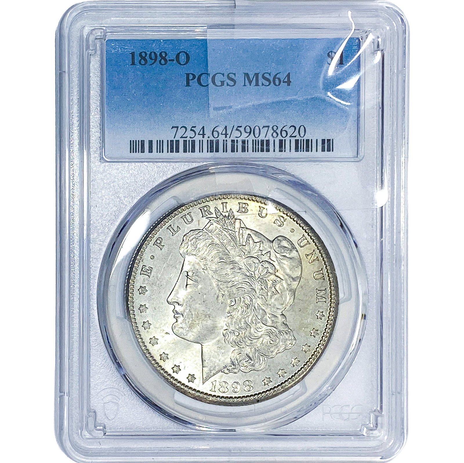 1898-O Morgan Silver Dollar PCGS MS64: 1898-O Morgan Silver Dollar PCGS MS64