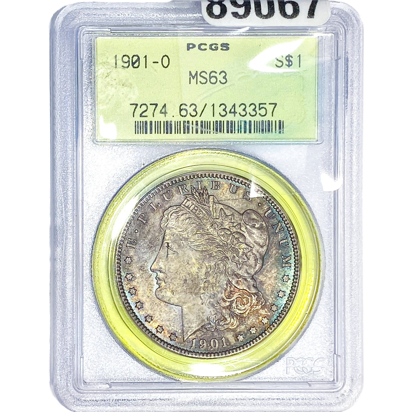 1901-O Morgan Silver Dollar PCGS MS63: 1901-O Morgan Silver Dollar PCGS MS63