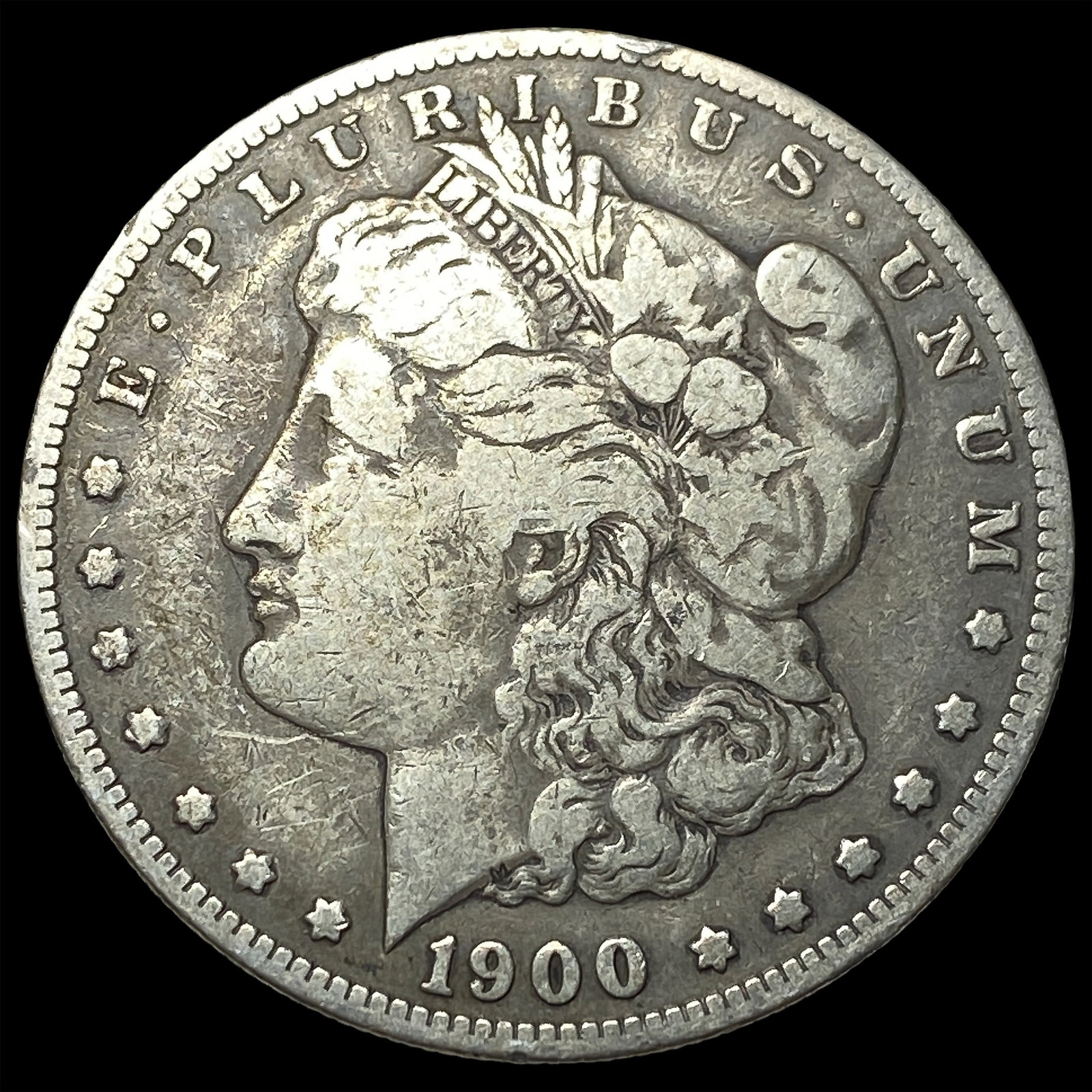 1900-S Silver Morgan Dollar ABOUT UNCIRCULATED: 1900-S Silver Morgan Dollar ABOUT UNCIRCULATED