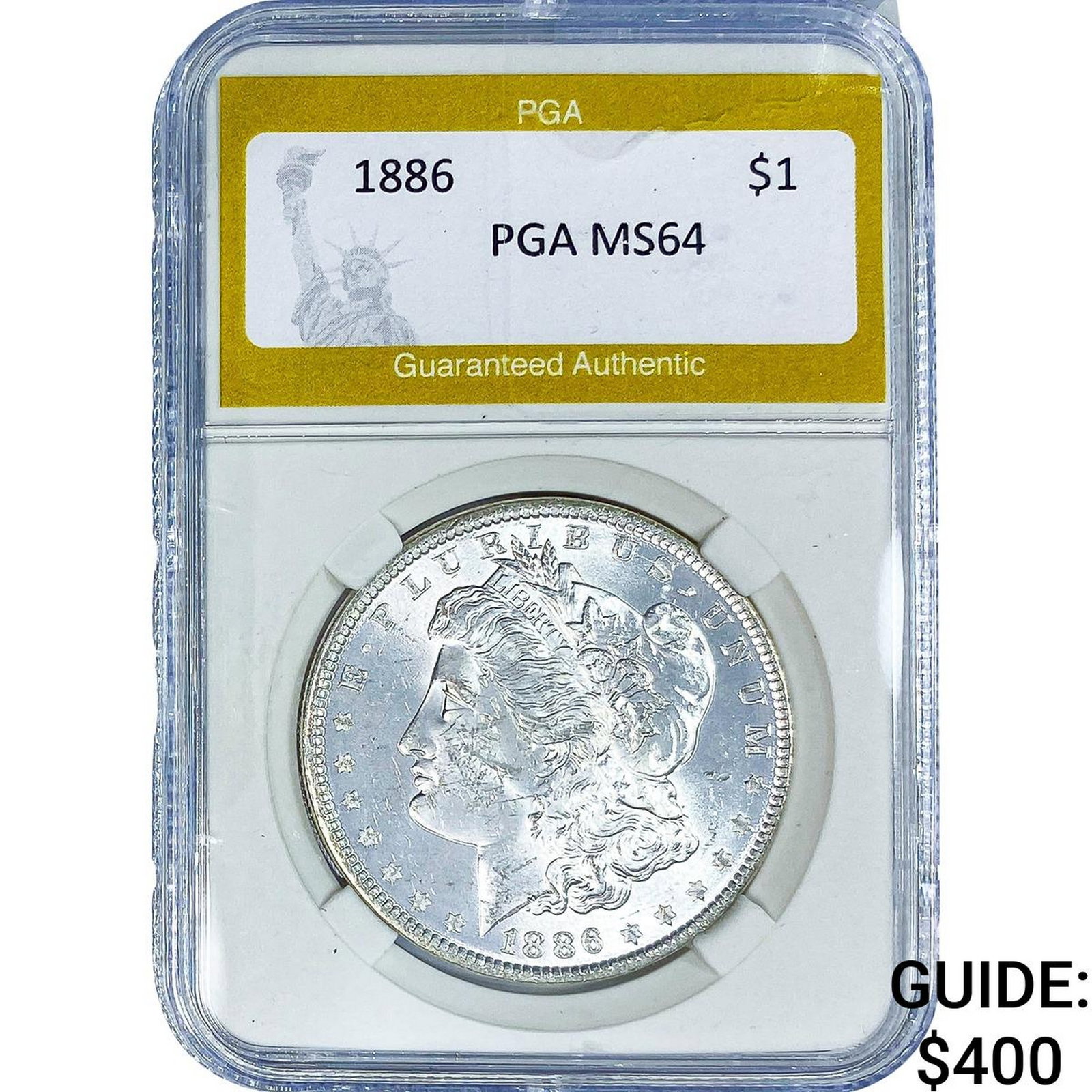 1886 Morgan Silver Dollar PGA MS64: 1886 Morgan Silver Dollar PGA MS64