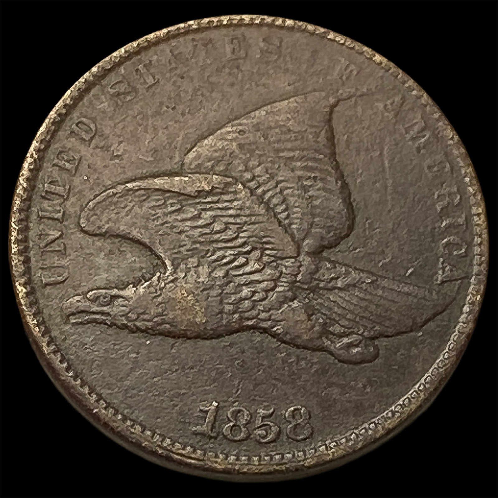 1858 Flying Eagle Cent CLOSELY UNCIRCULATED (1 of 2)