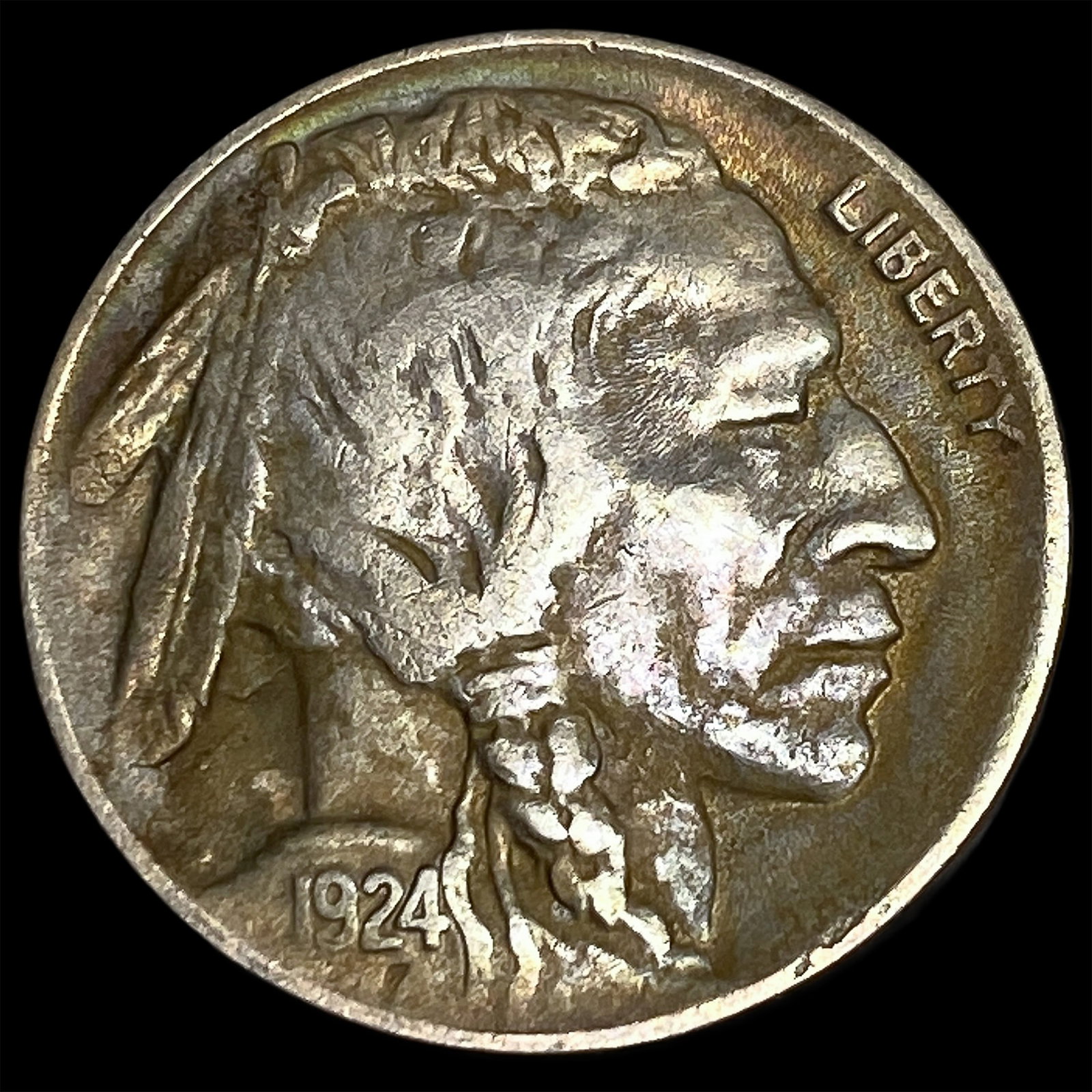1924-D Buffalo Nickel CLOSELY UNCIRCULATED: 1924-D Buffalo Nickel CLOSELY UNCIRCULATED
