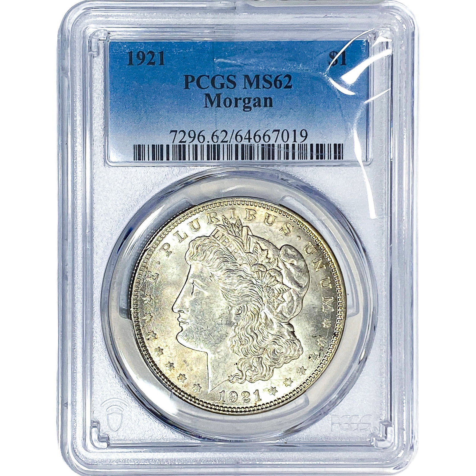 1921 Morgan Silver Dollar PCGS MS62: 1921 Morgan Silver Dollar PCGS MS62