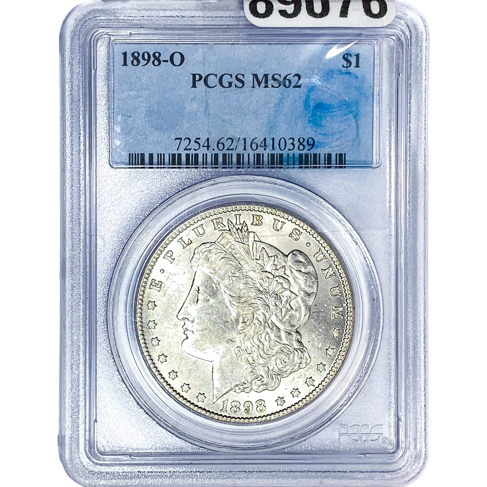 1898-O Morgan Silver Dollar PCGS MS62: 1898-O Morgan Silver Dollar PCGS MS62
