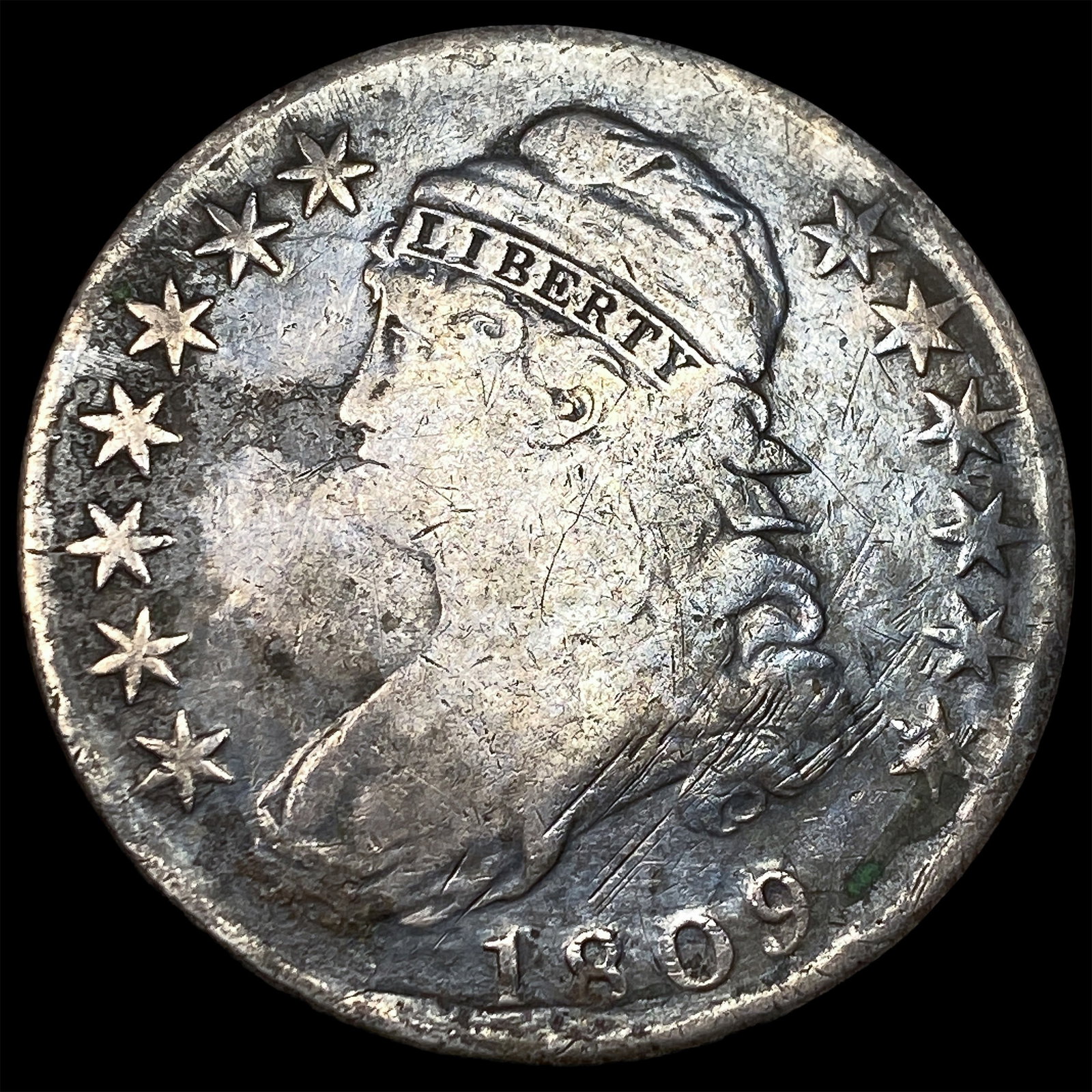 1809 Capped Bust Half Dollar LIGHTLY CIRCULATED: 1809 Capped Bust Half Dollar LIGHTLY CIRCULATED