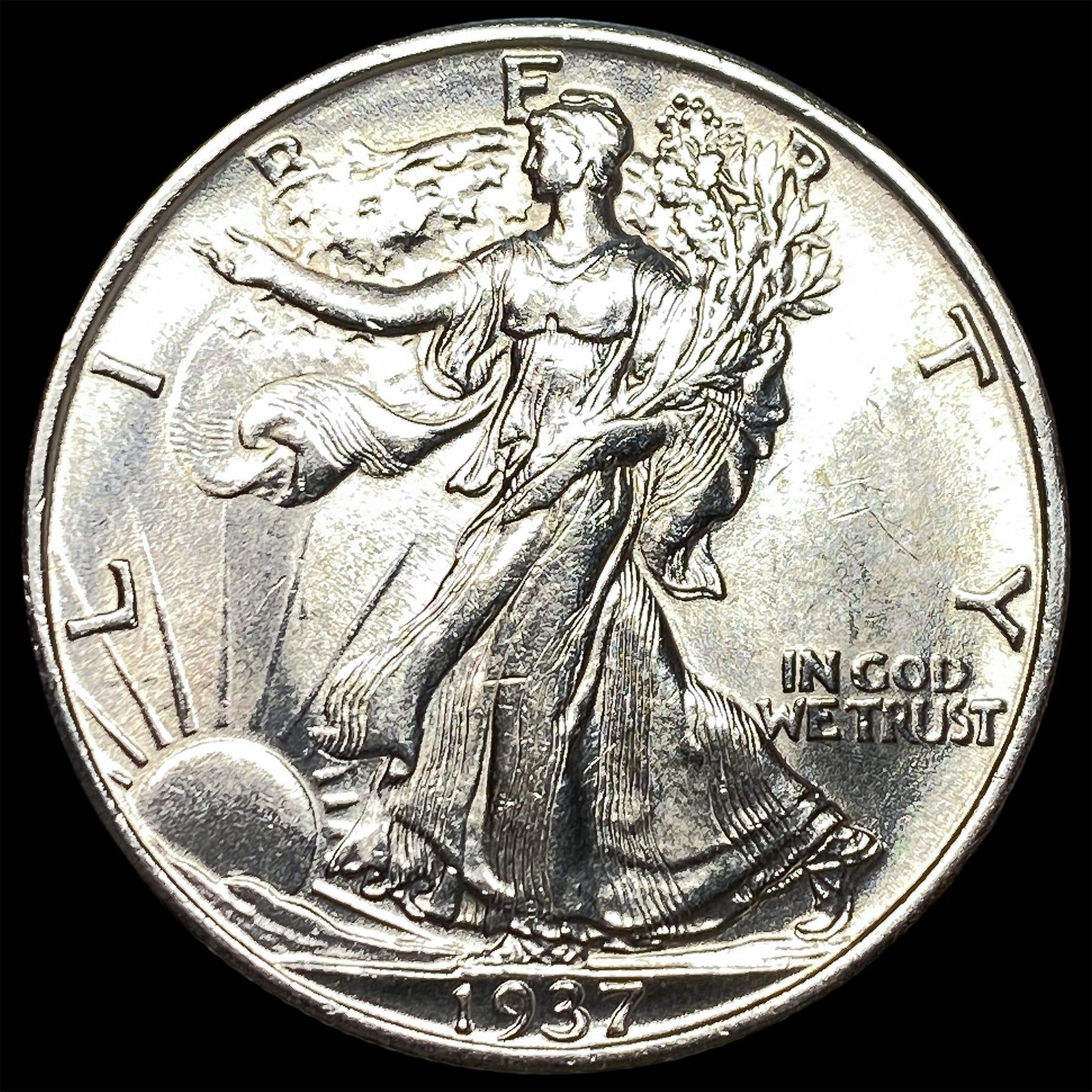 1937-S Silver Walking Liberty Half Dollar CHOICE BU: 1937-S Silver Walking Liberty Half Dollar CHOICE BU