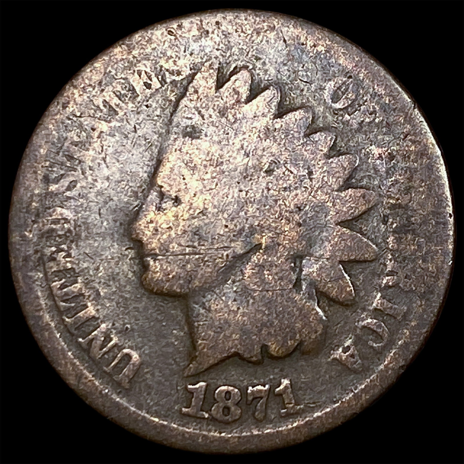 1871 Indian Head Cent NICELY CIRCULATED (1 of 2)