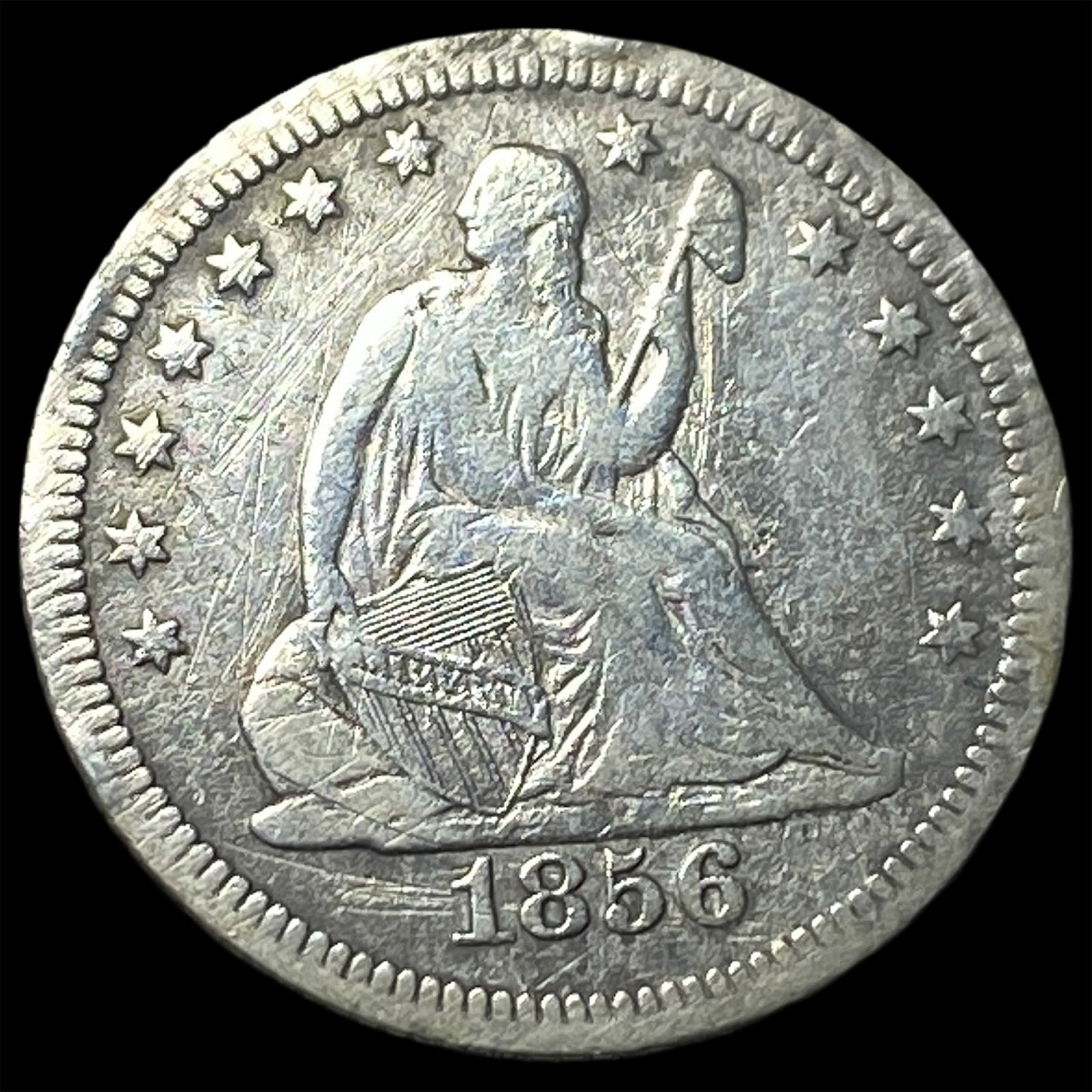 1856 Seated Liberty Quarter LIGHTLY CIRCULATED: 1856 Seated Liberty Quarter LIGHTLY CIRCULATED