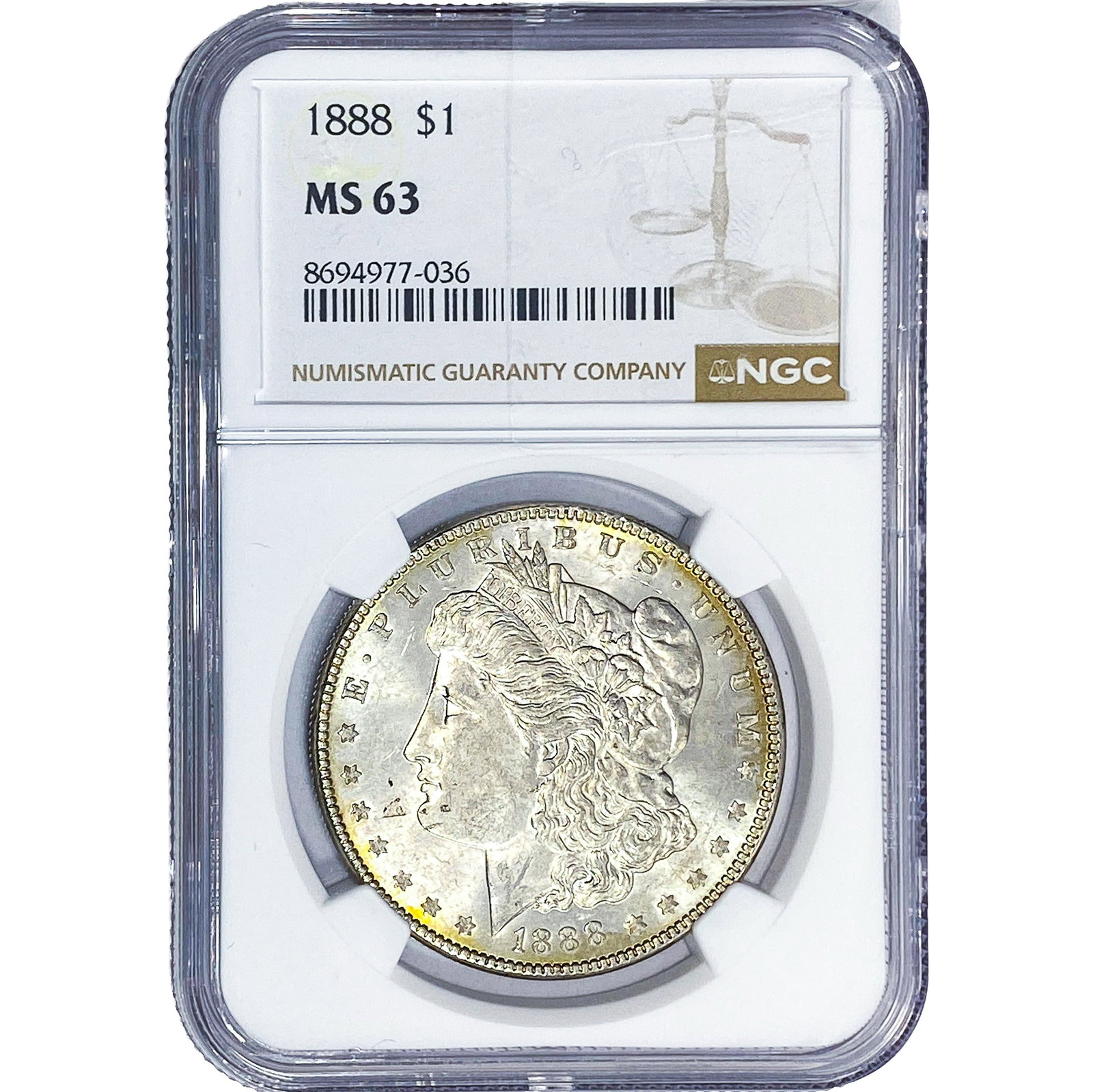 1888 Morgan Silver Dollar NGC MS63: 1888 Morgan Silver Dollar NGC MS63