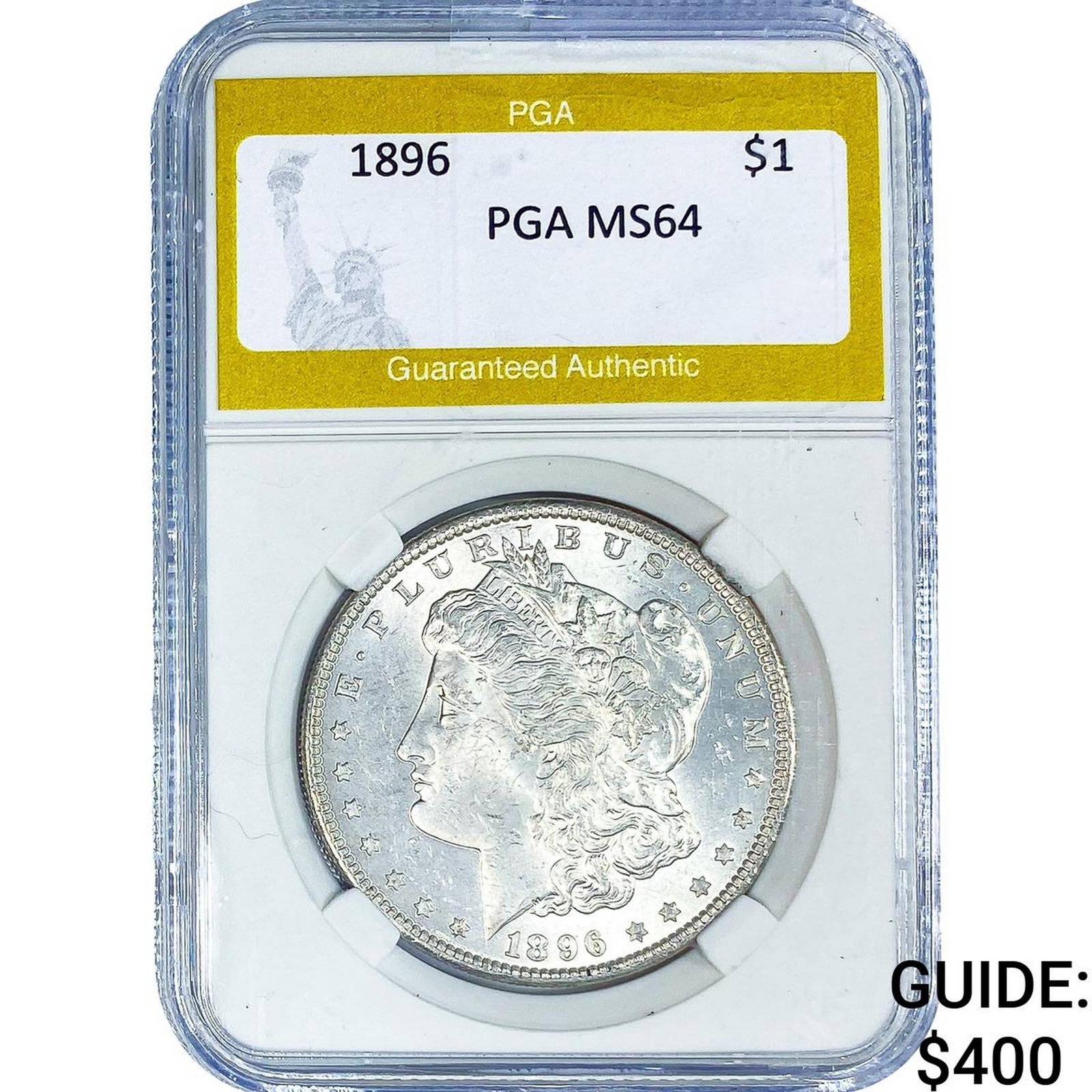 1896 Morgan Silver Dollar PGA MS64: 1896 Morgan Silver Dollar PGA MS64