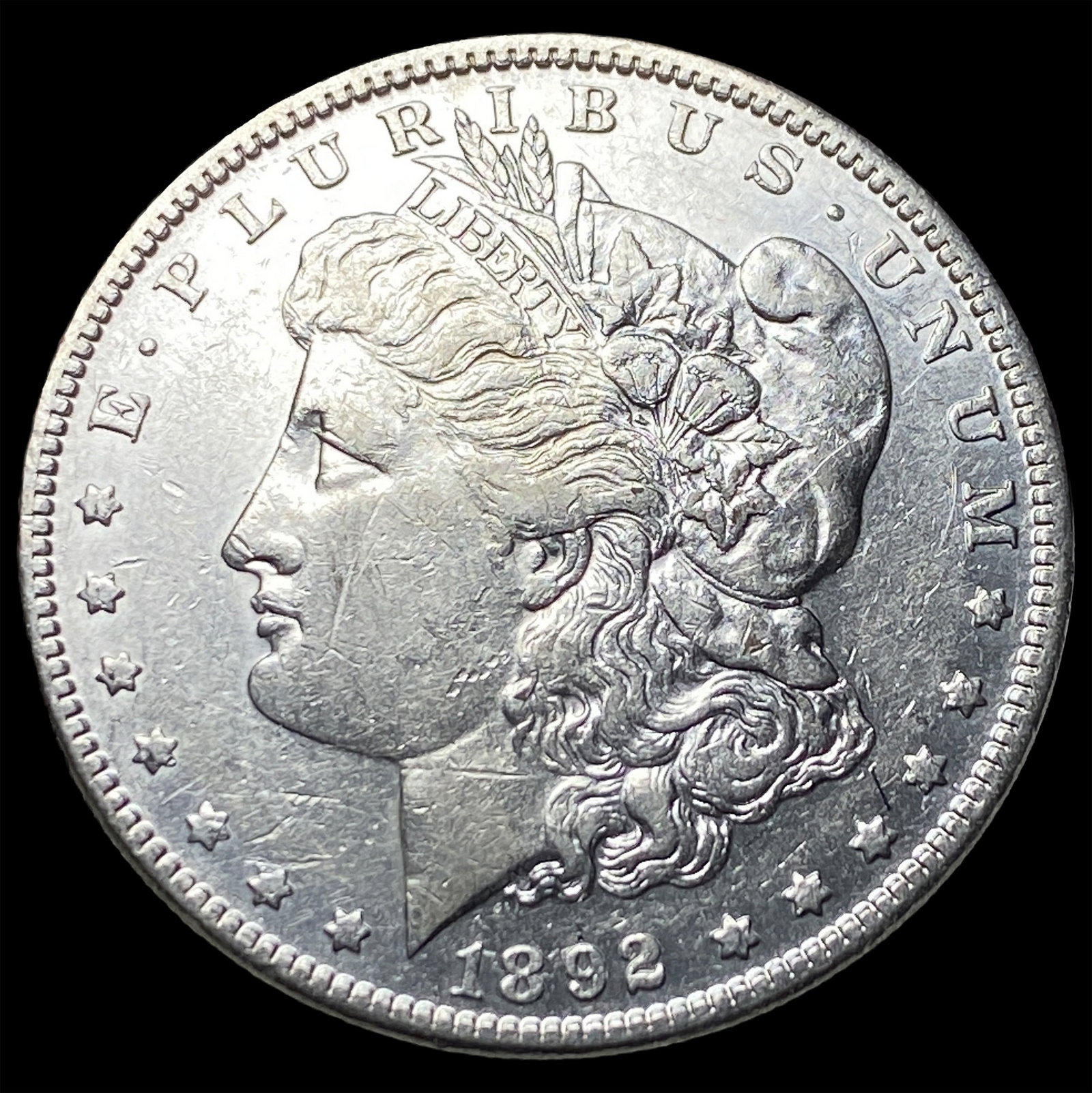 1892 Silver Morgan Dollar CLOSELY UNCIRCULATED: 1892 Silver Morgan Dollar CLOSELY UNCIRCULATED