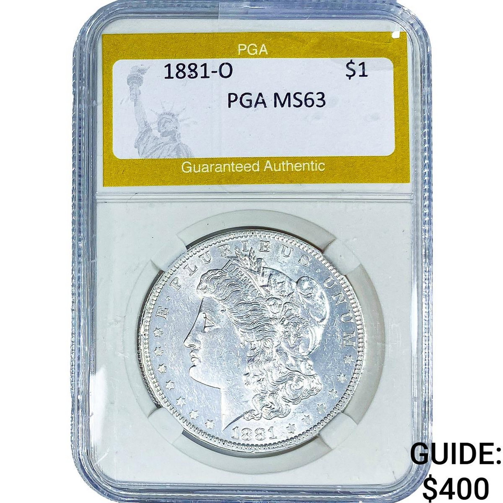 1881-O Morgan Silver Dollar PGA MS63: 1881-O Morgan Silver Dollar PGA MS63