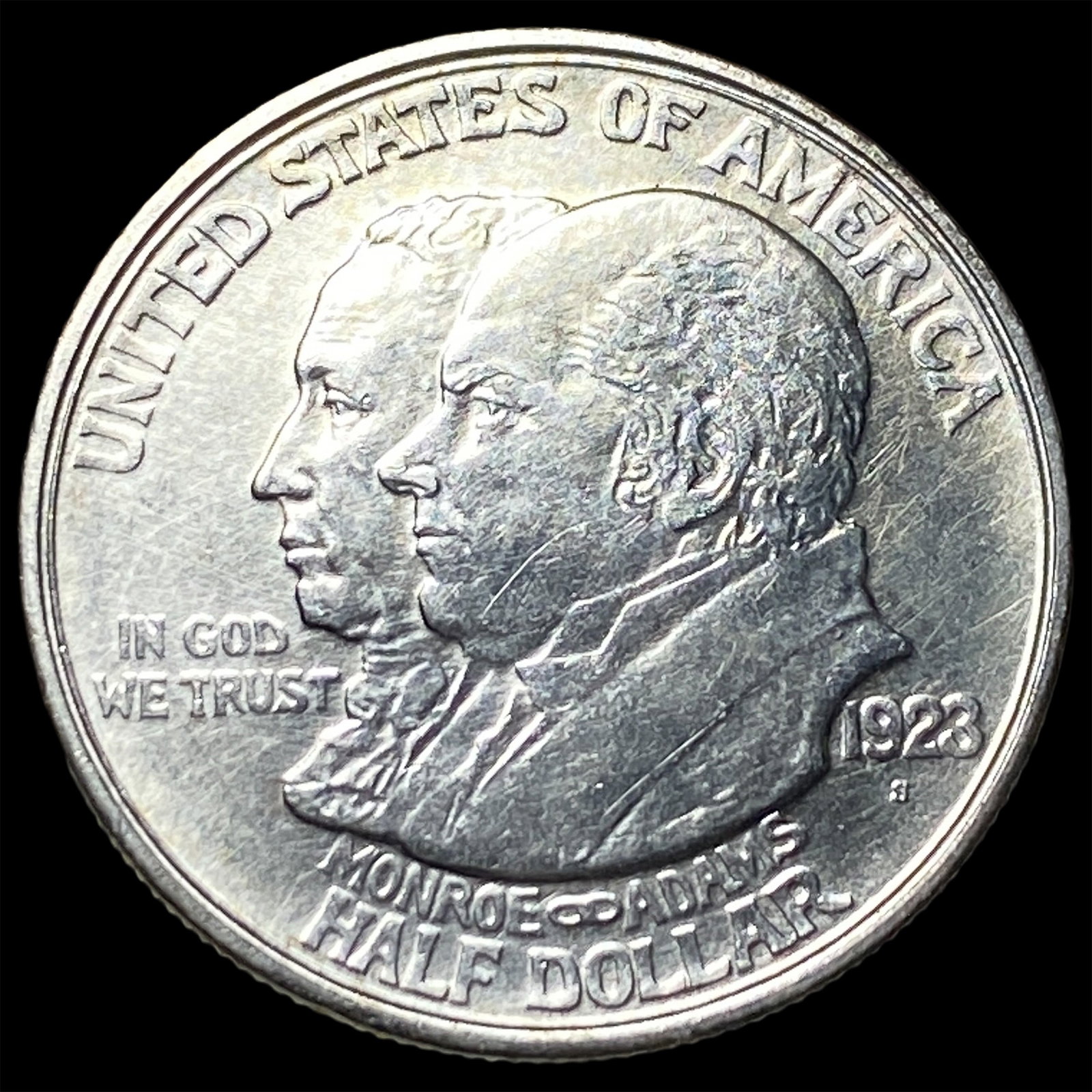 1923-S Silver Monroe Doctrine Half Dollar UNCIRCULATED: 1923-S Silver Monroe Doctrine Half Dollar UNCIRCULATED