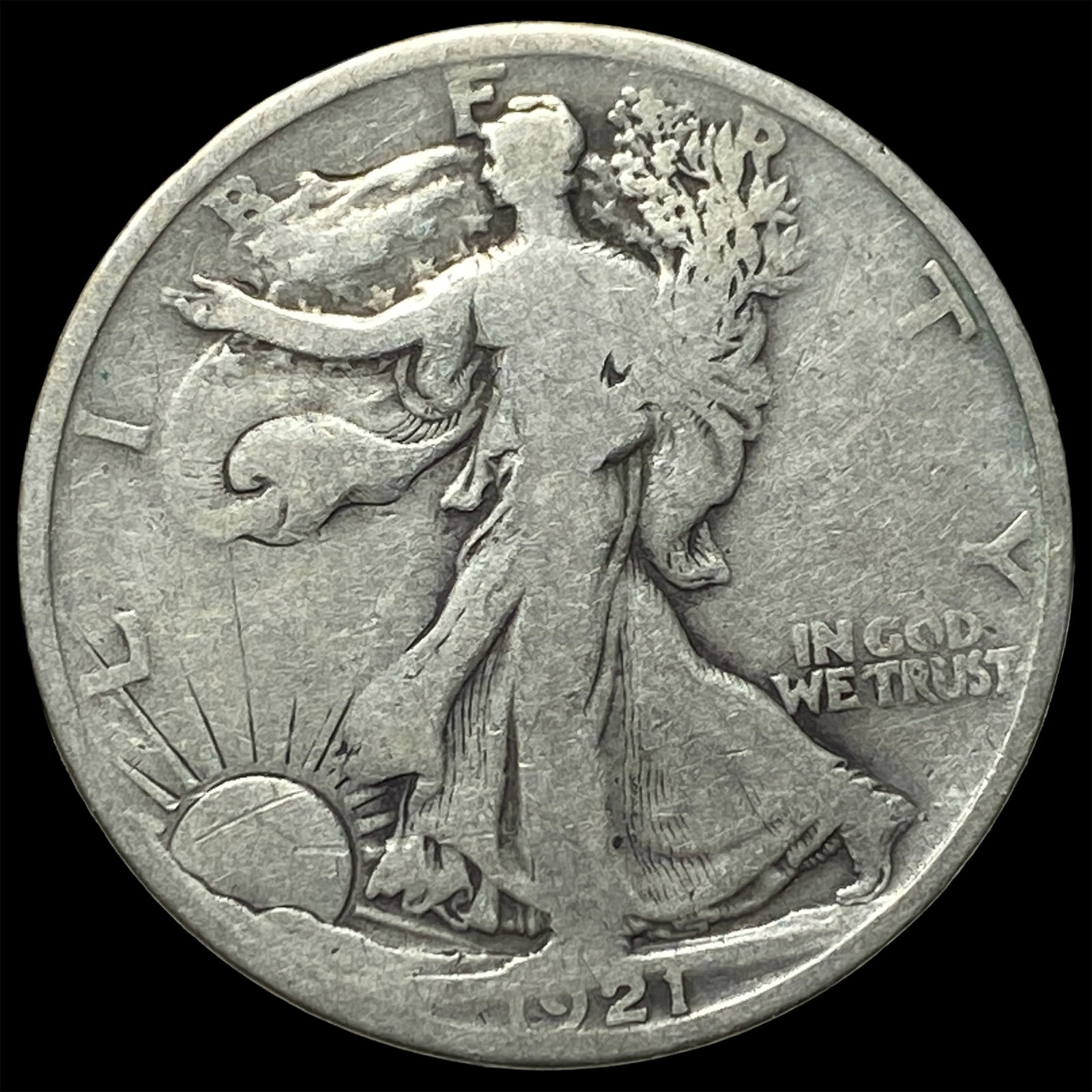 1921 Walking Liberty Half Dollar LIGHTLY CIRCULATED (1 of 2)