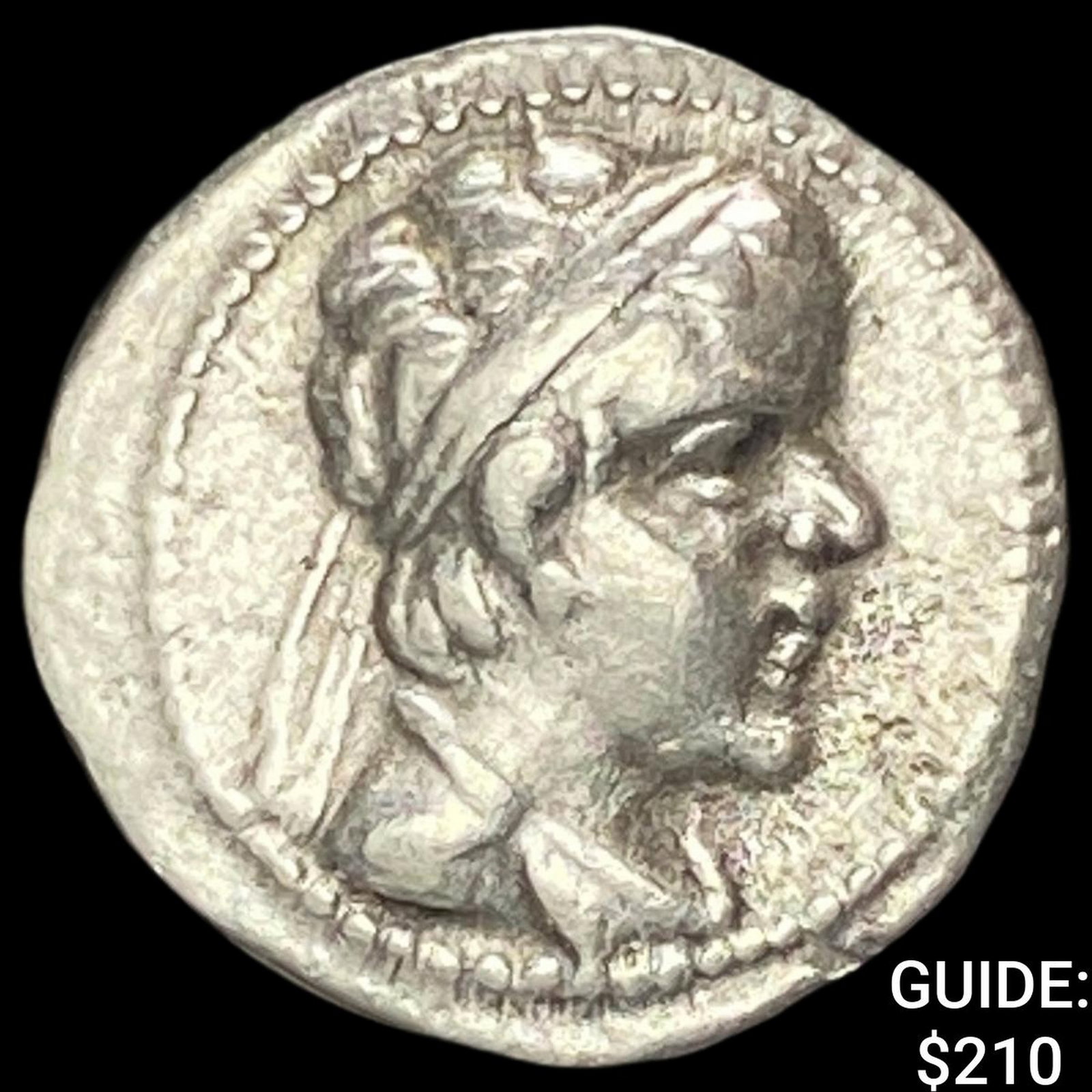 Bactria Eucratides I 170-145 Silver Obol CHOICE AU: Bactria Eucratides I 170-145 Silver Obol CHOICE AU