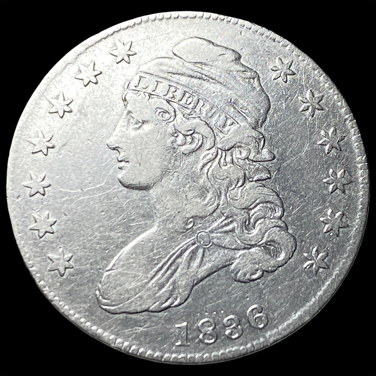1836 Capped Bust Half Dollar NEARLY UNCIRCULATED: 1836 Capped Bust Half Dollar NEARLY UNCIRCULATED