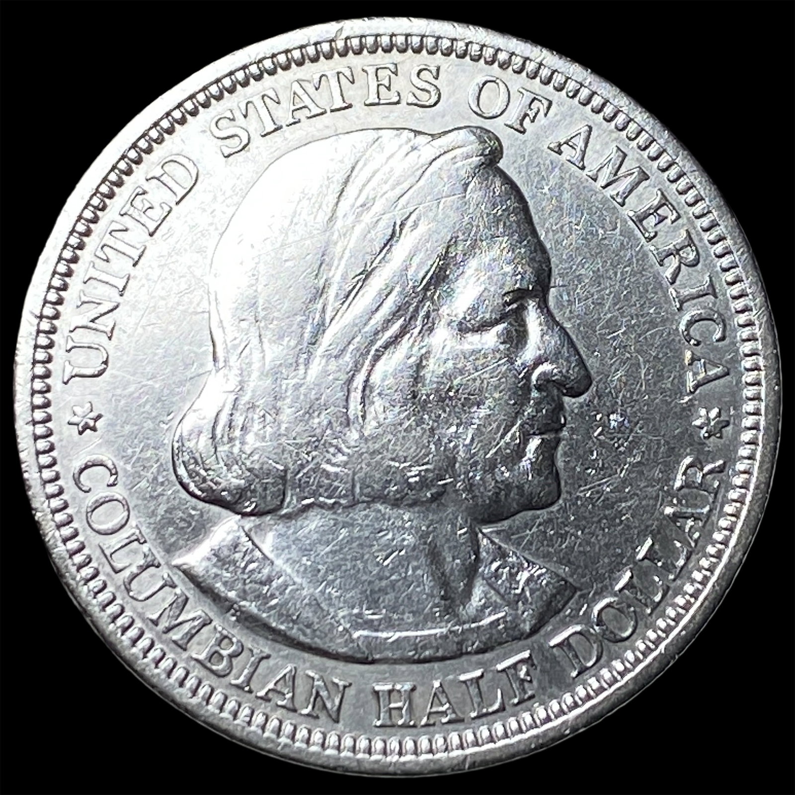 1893 Silver Columbian Half Dollar NEARLY UNCIRCULATED: 1893 Silver Columbian Half Dollar NEARLY UNCIRCULATED