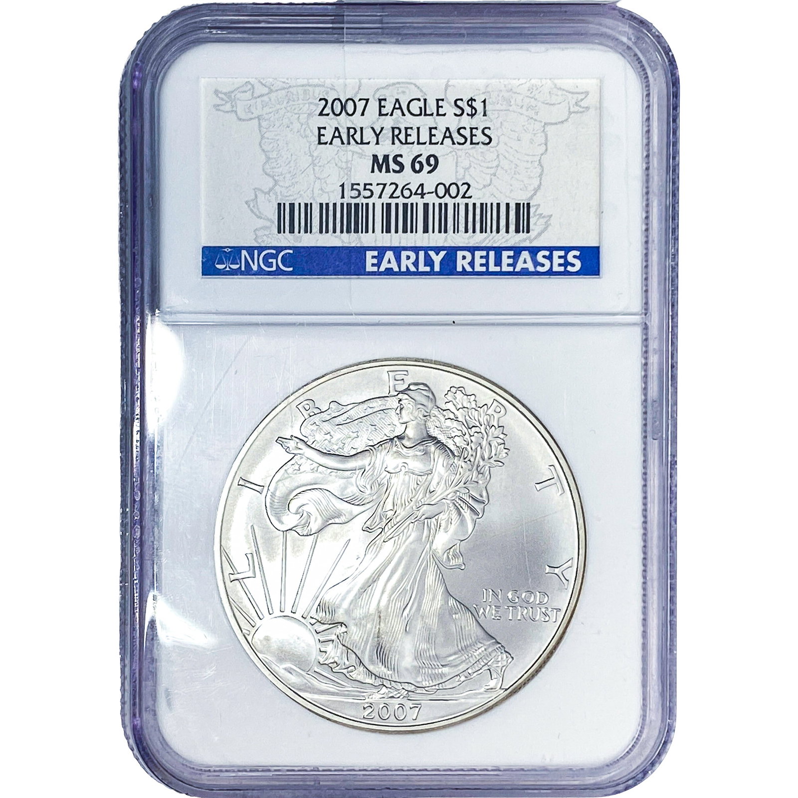 2007 Silver Eagle NGC MS69 (1 of 2)