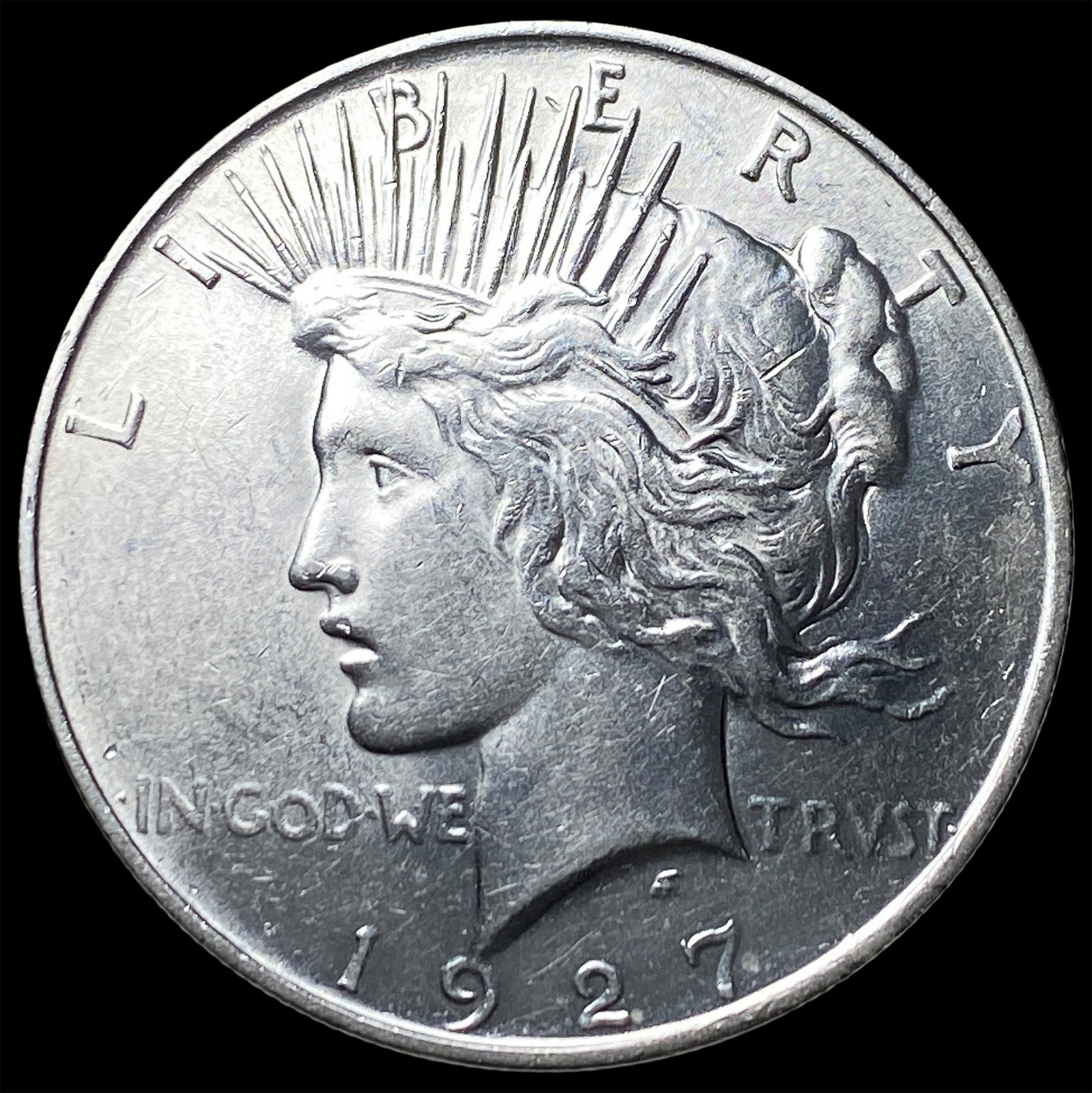 1927-D Silver Peace Dollar CHOICE AU: 1927-D Silver Peace Dollar CHOICE AU