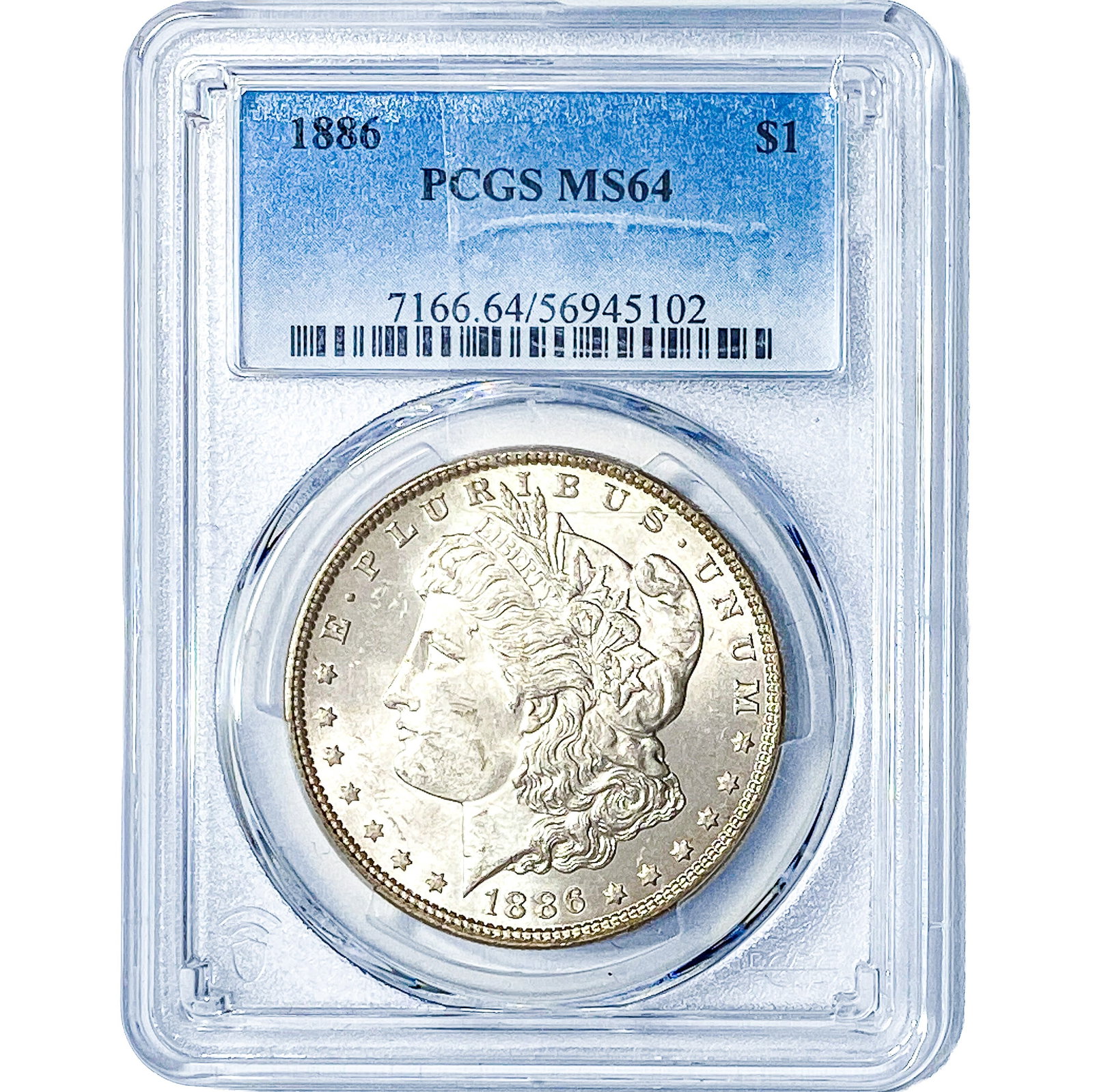1886 Morgan Silver Dollar PCGS MS64: 1886 Morgan Silver Dollar PCGS MS64