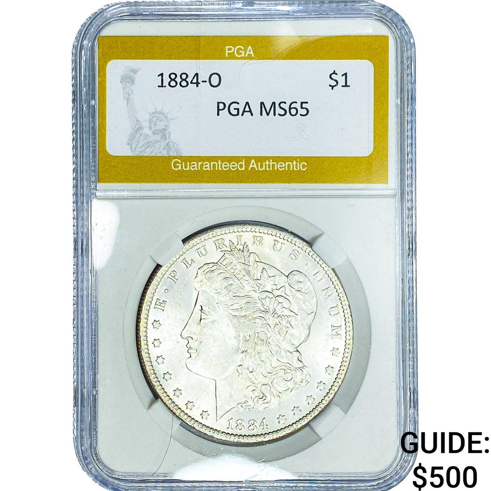 1884-O Morgan Silver Dollar PGA MS65 (1 of 2)