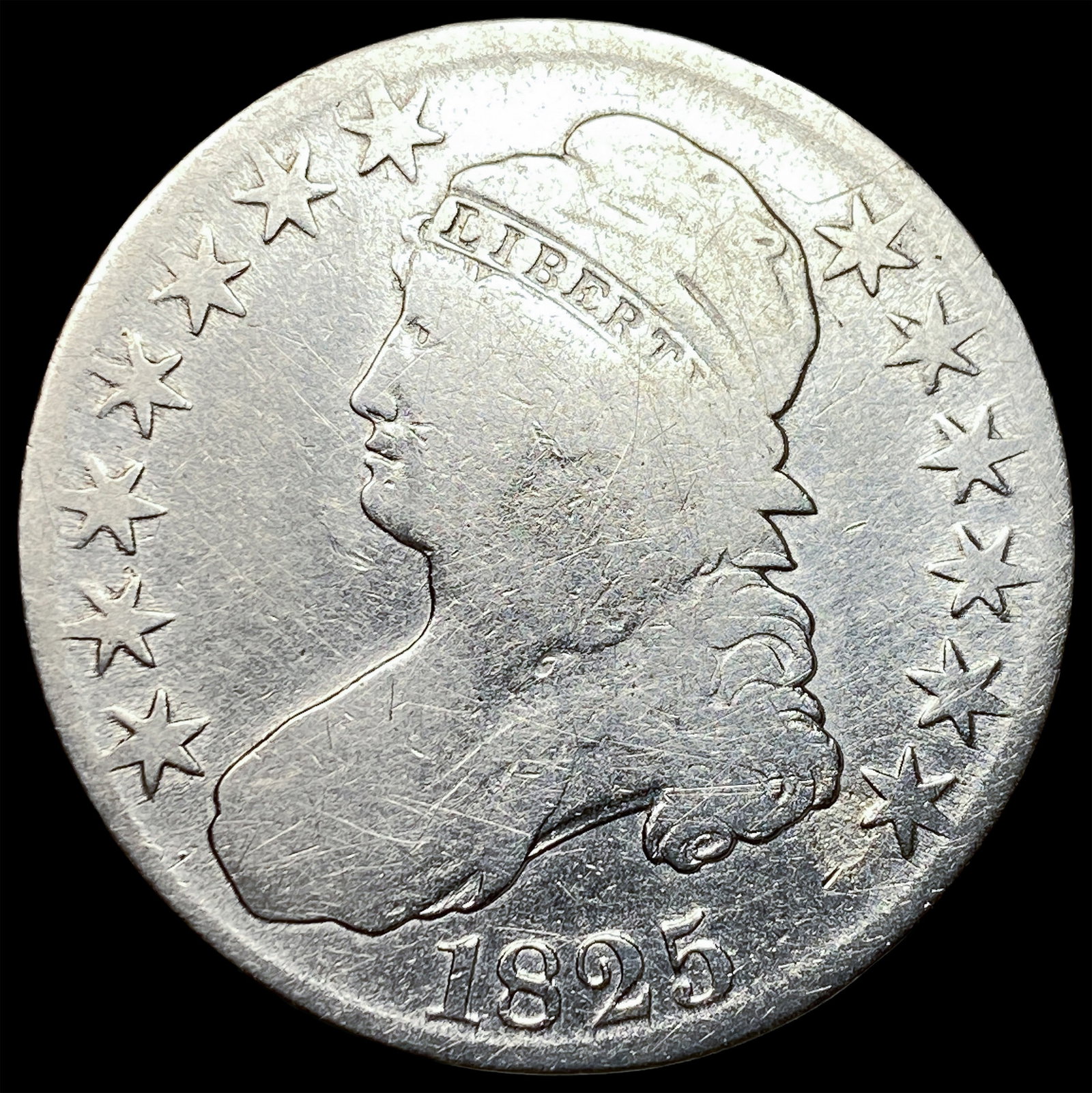 1825 Capped Bust Half Dollar NICELY CIRCULATED (1 of 2)