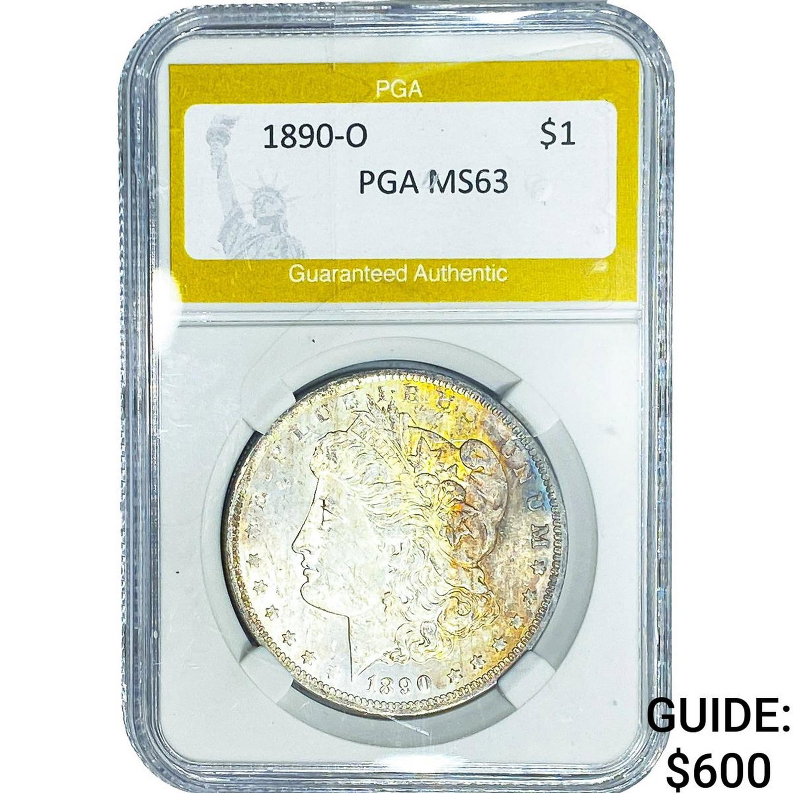 1890-O Morgan Silver Dollar PGA MS63: 1890-O Morgan Silver Dollar PGA MS63