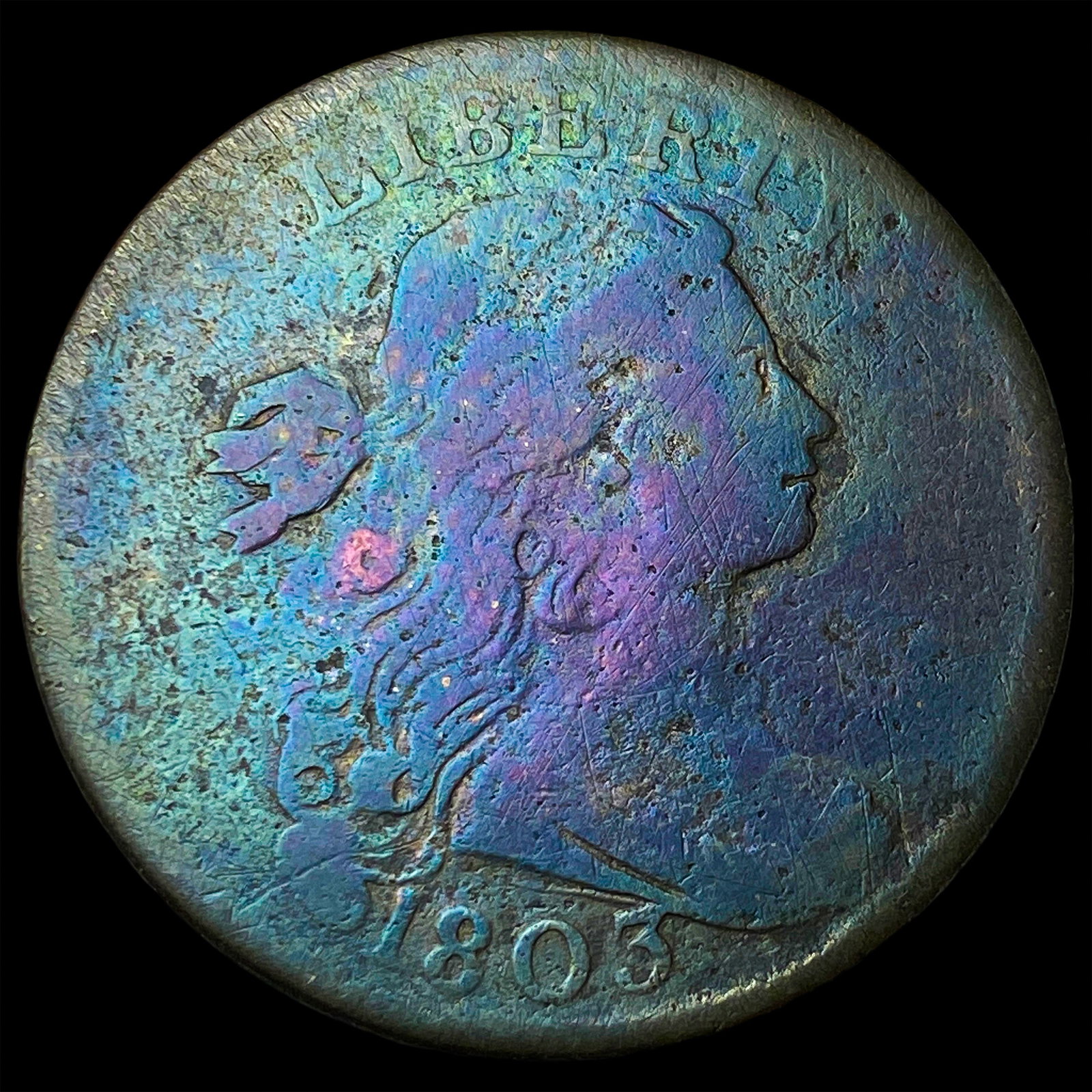 1805 Draped Bust Large Cent NICELY CIRCULATED: 1805 Draped Bust Large Cent NICELY CIRCULATED
