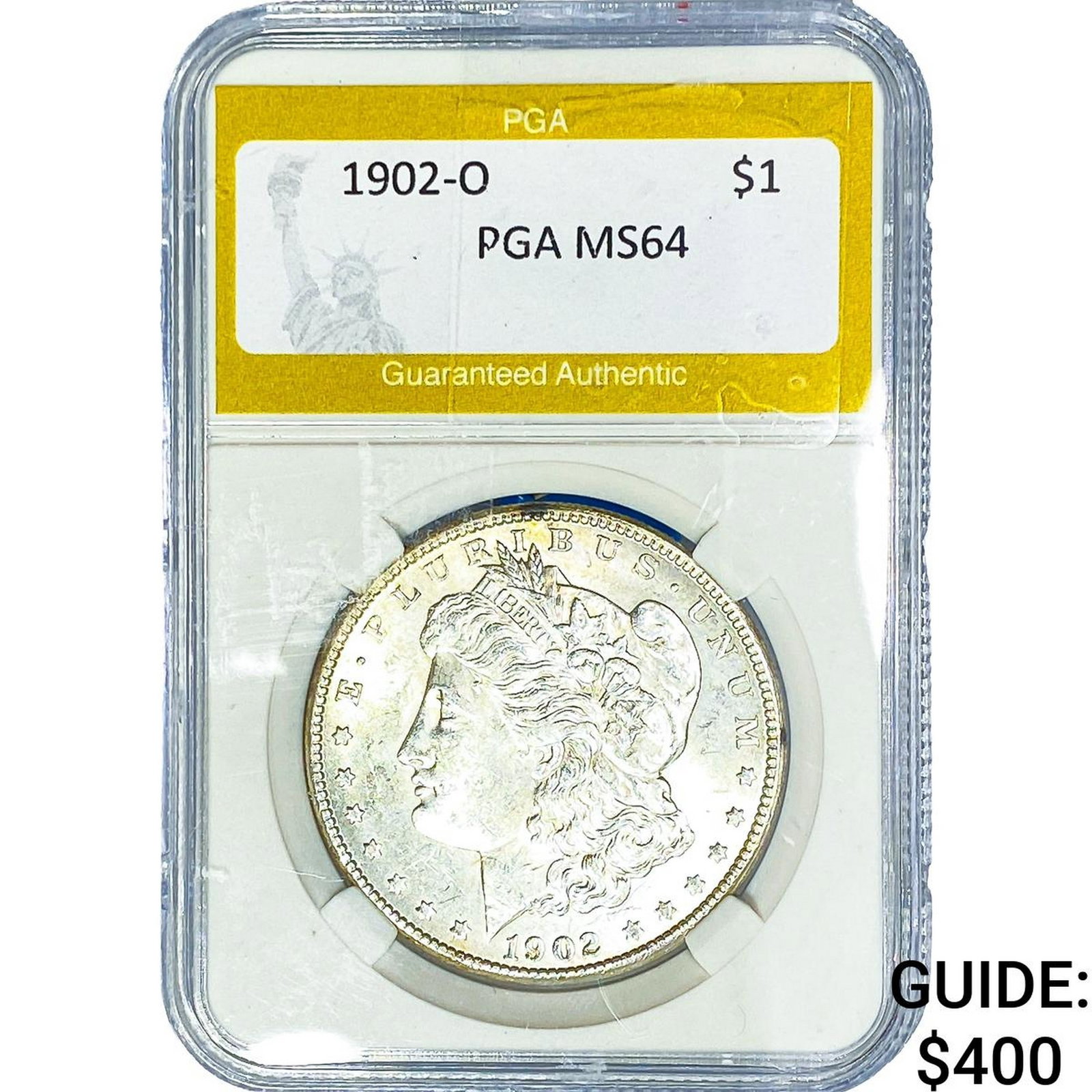 1902-O Morgan Silver Dollar PGA MS64: 1902-O Morgan Silver Dollar PGA MS64