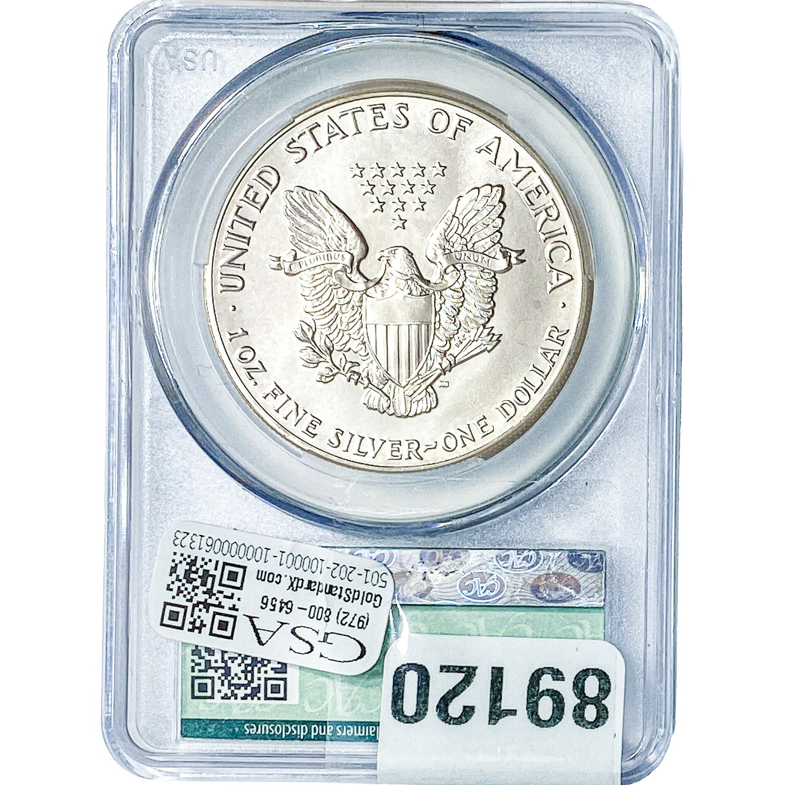 1987-S Silver Eagle CAC MS69 - 2