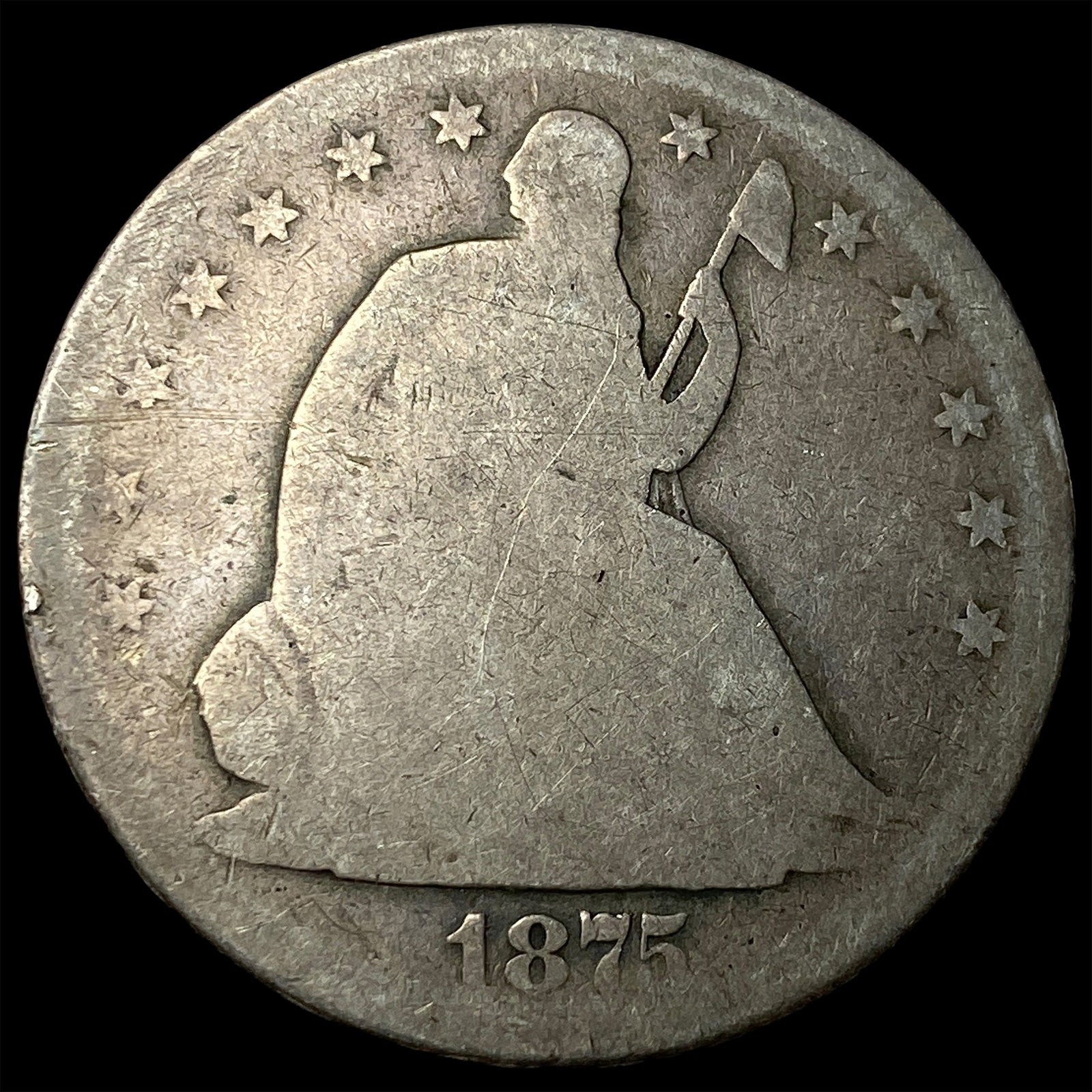 1875-S Silver Seated Liberty Half Dollar HIGH GRADE (1 of 2)